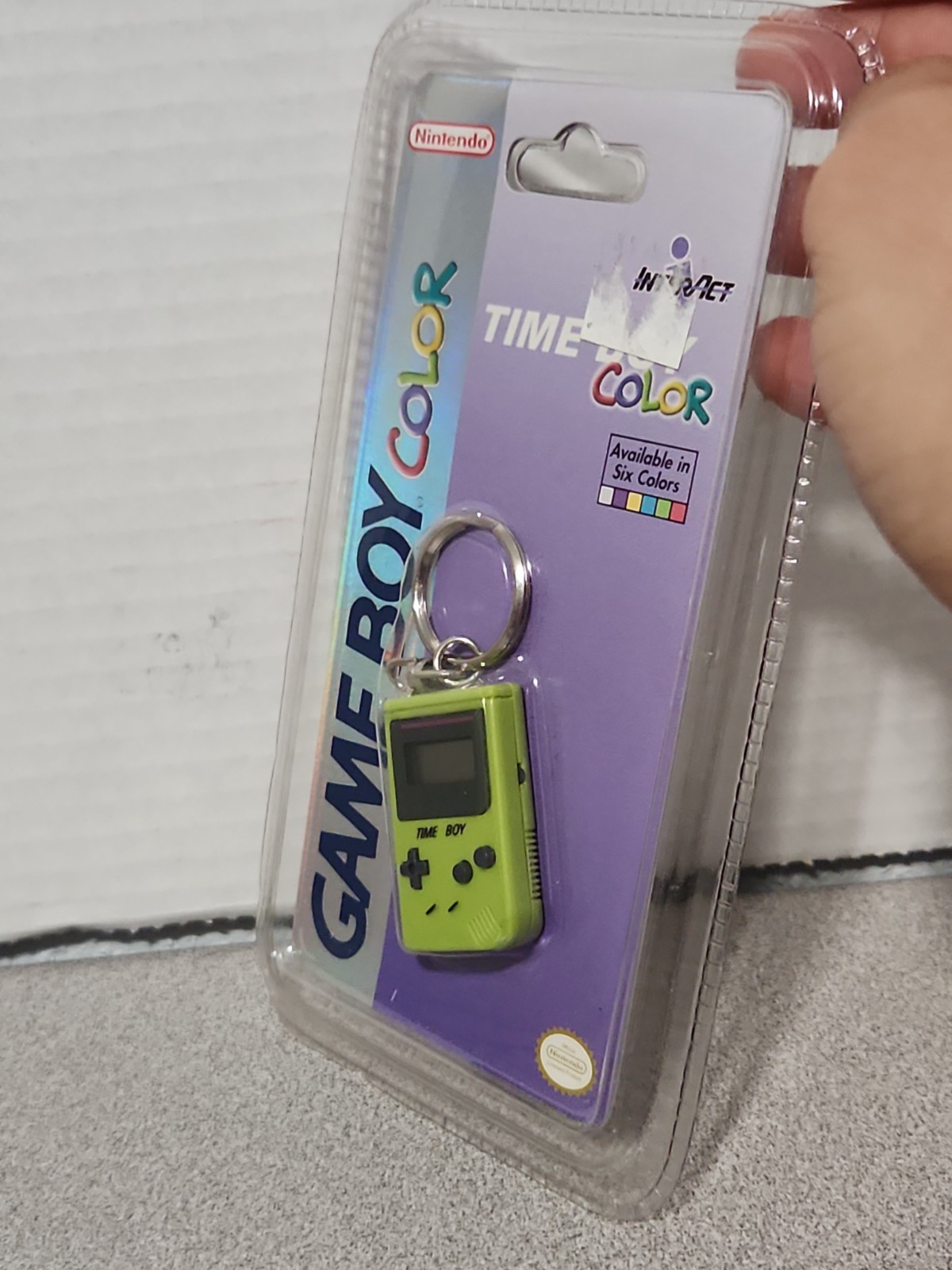 Nintendo Game Boy Color Interact Time Boy Mini Console Keychain Clock Hot Green☆