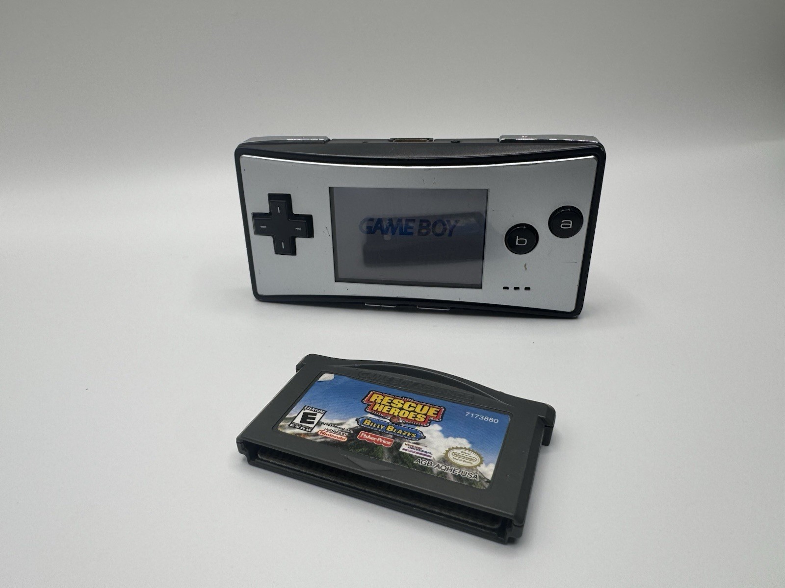 Nintendo Game Boy Micro Silver & Black Handheld Console