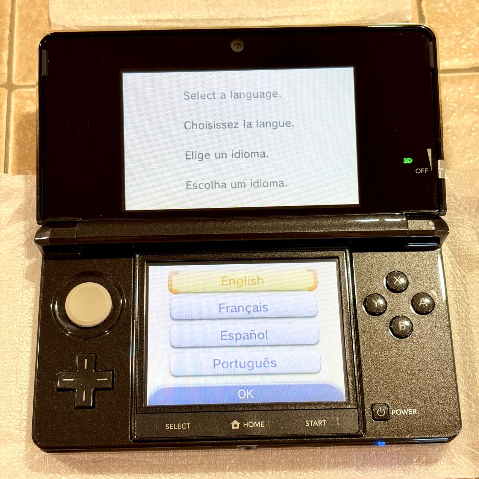 Nintendo 3DS Cosmo Black Launch Edition Console CIB Clean System Complete MINTY