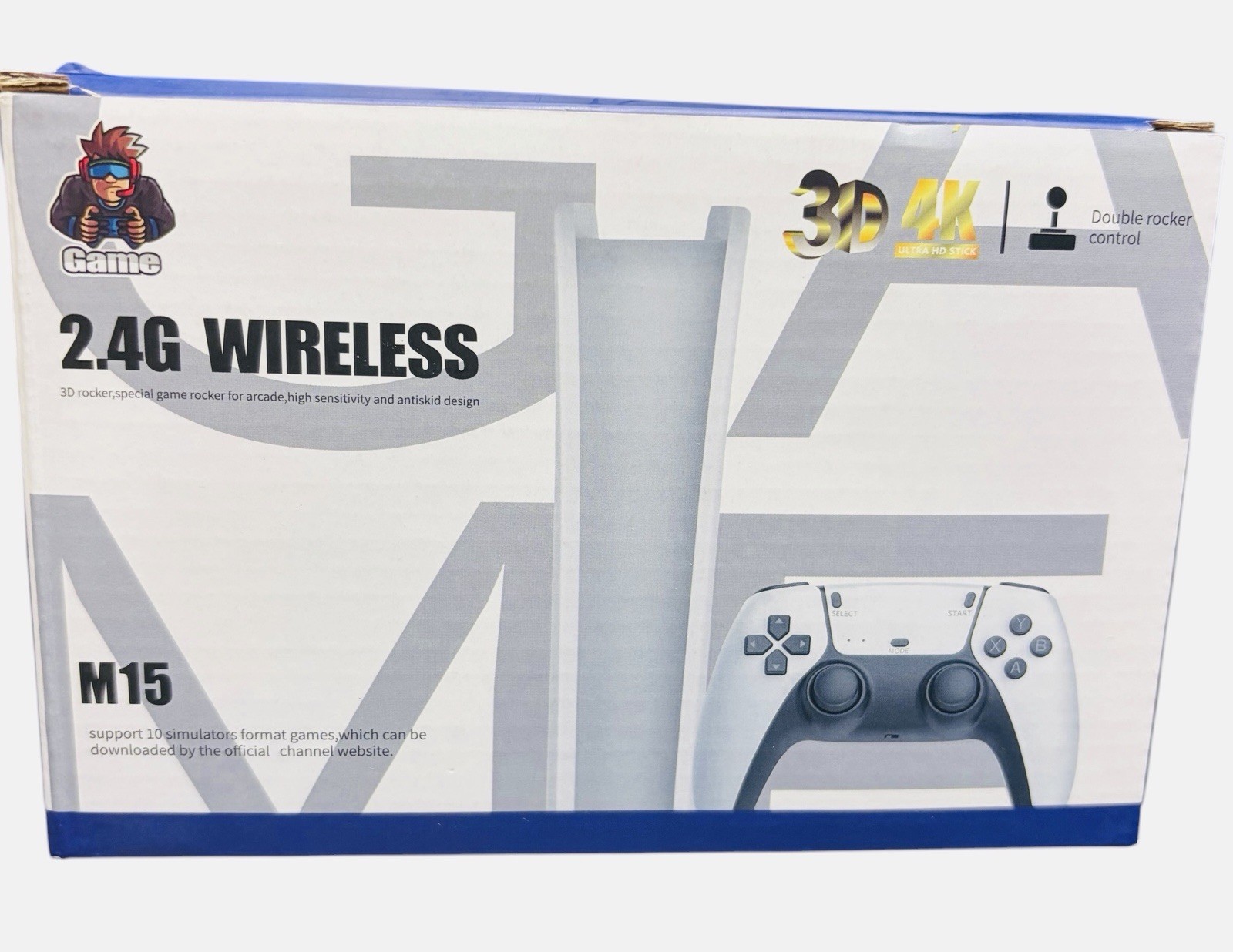 SJGAM M15 Plus Retro Video Game Console White 4K HDMI 2.4G Wireless Controllers