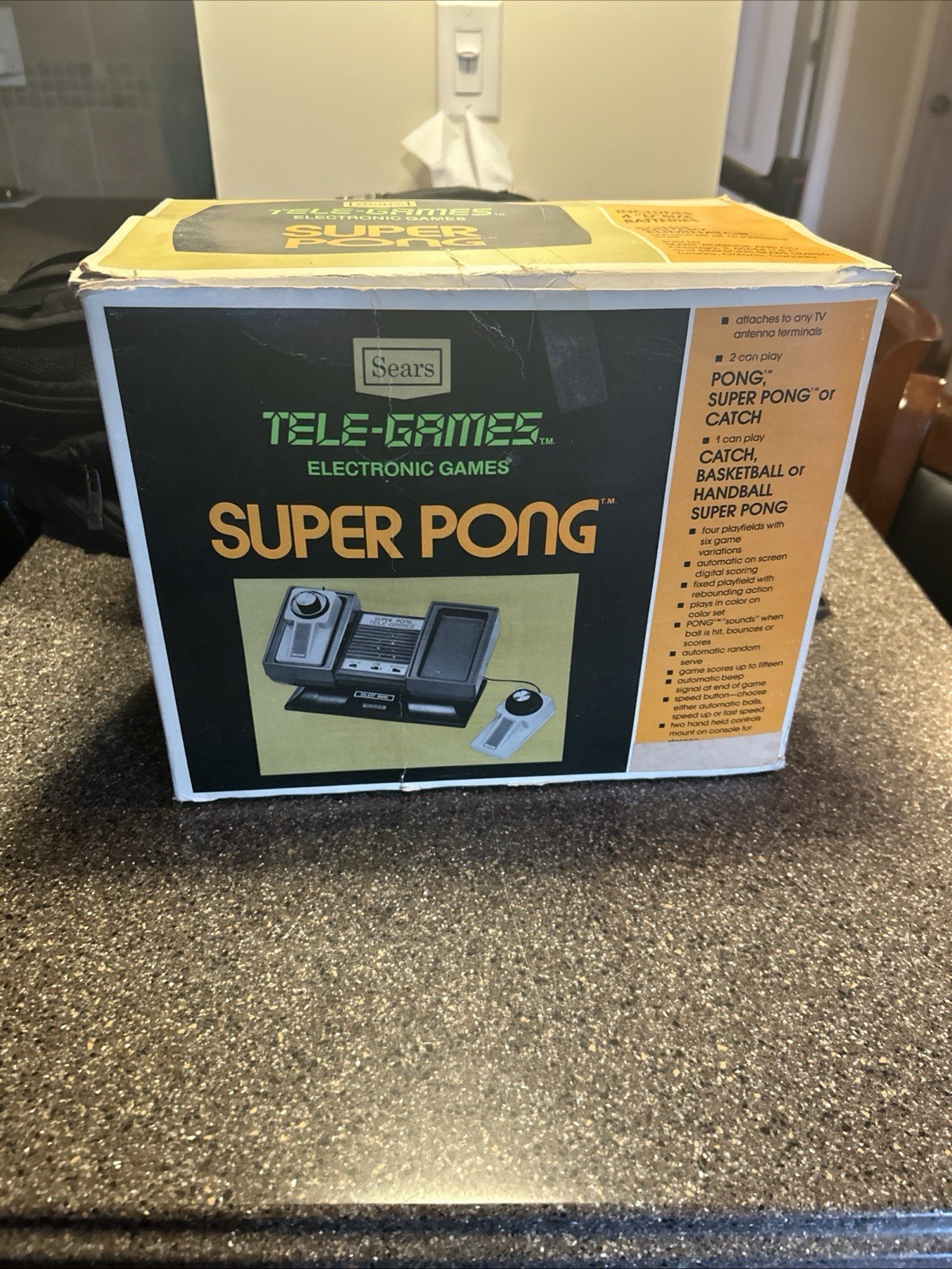 Vintage ATARI Sears Tele-Games SUPER PONG Console 637.997360 CIB WORKING