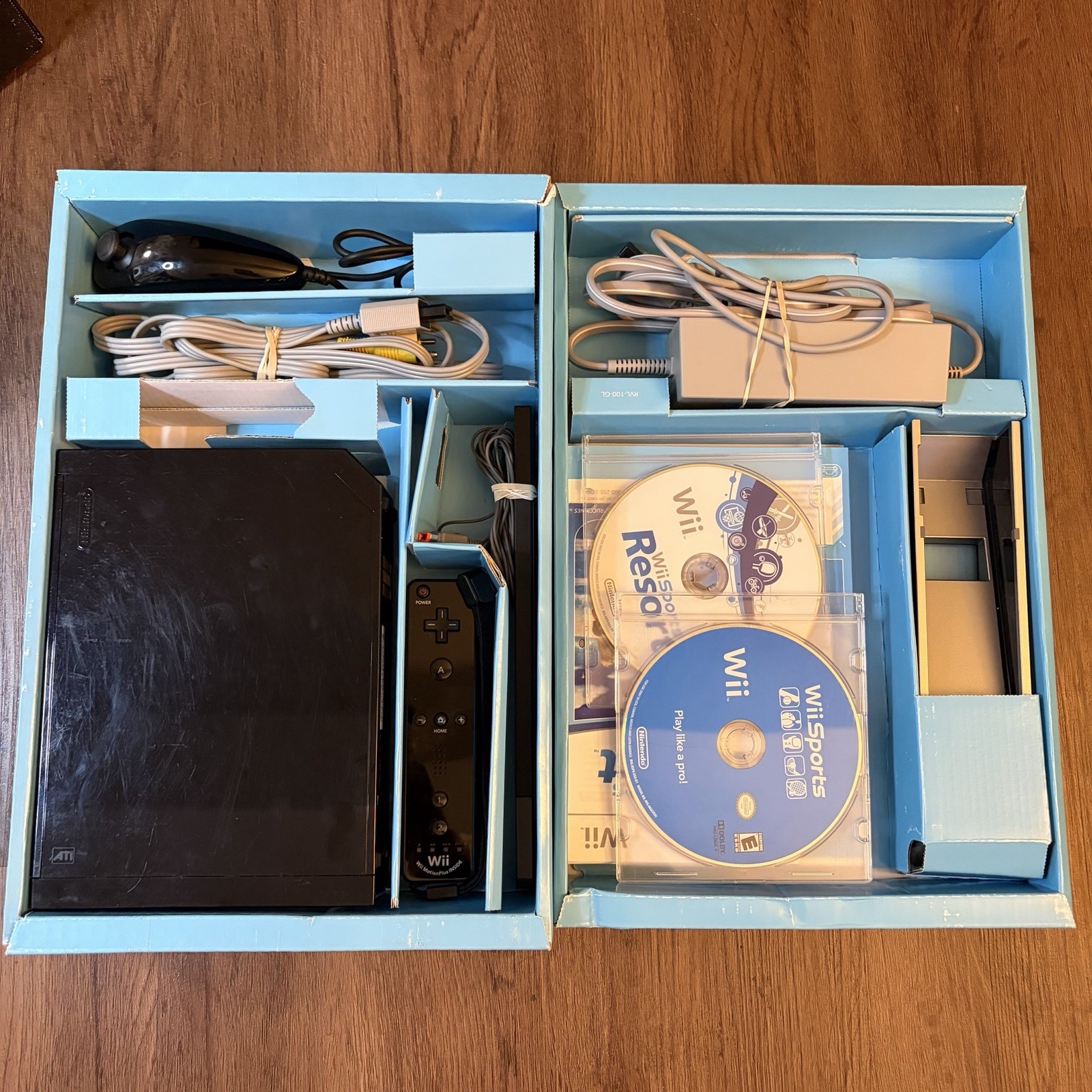 💎🎮 Nintendo Wii Black Console Bundle CIB + Wii Sports + Wii Sports Resort 🎮🔥