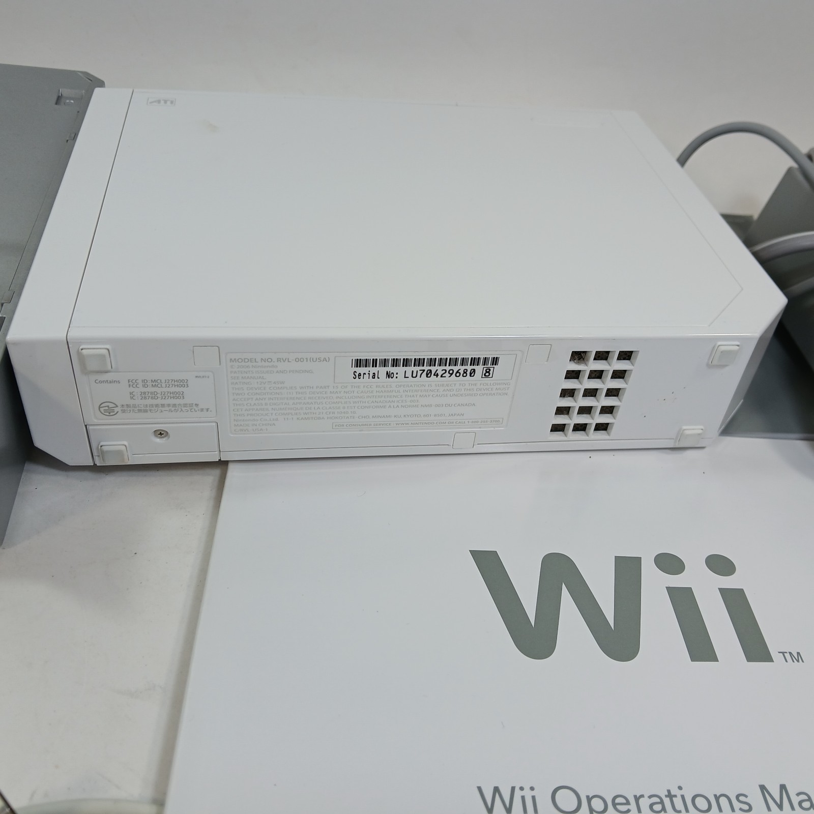 BOXED Nintendo Wii Video Game System Console OEM Controller & Wires – Tested