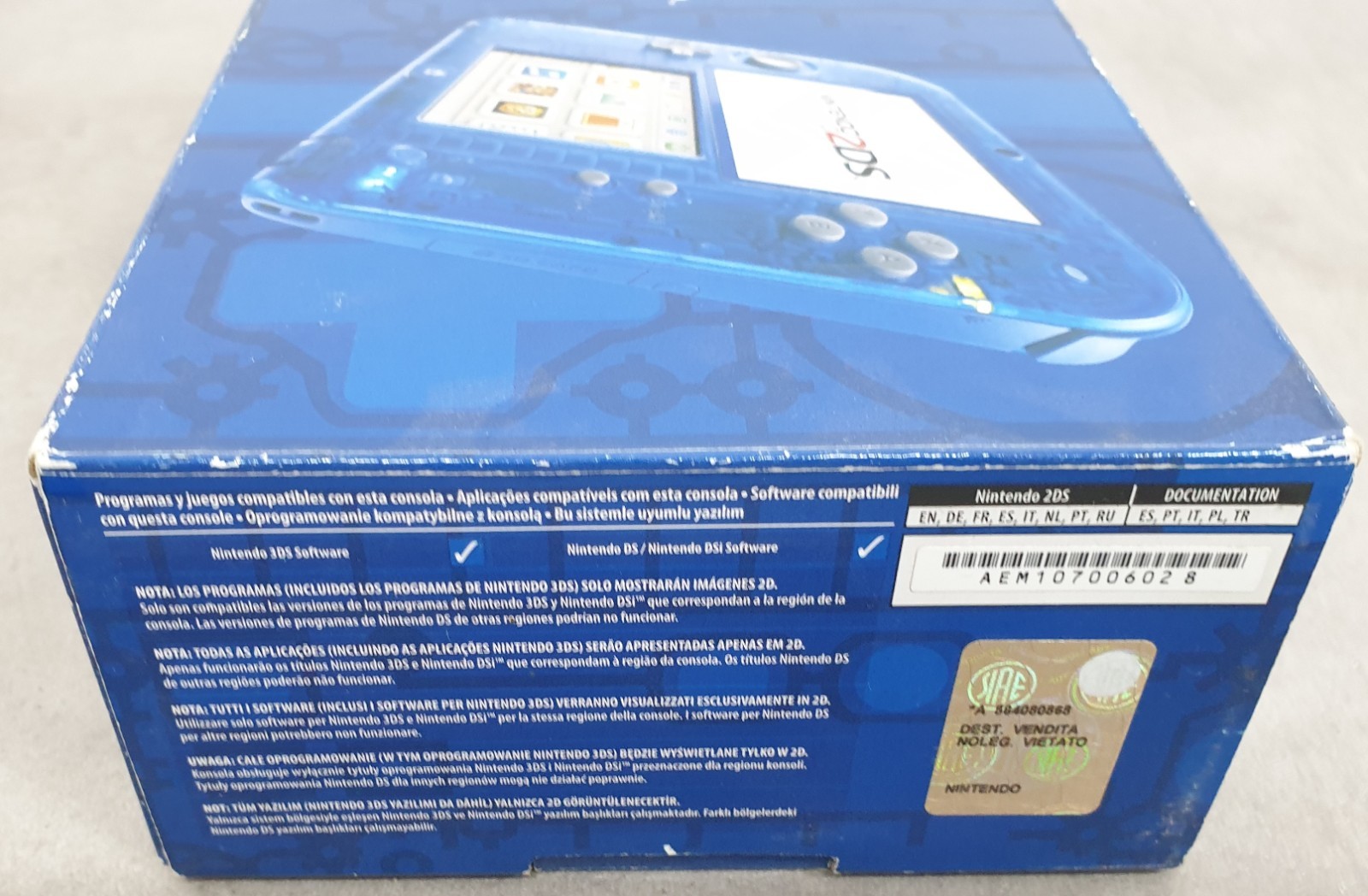 Nintendo 2DS Console Transparent Blue PAL