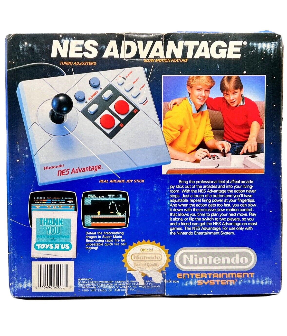 MINT CIB Nintendo NES 1985 Action Set w/ SEALED accessories + MINT NES Advantage
