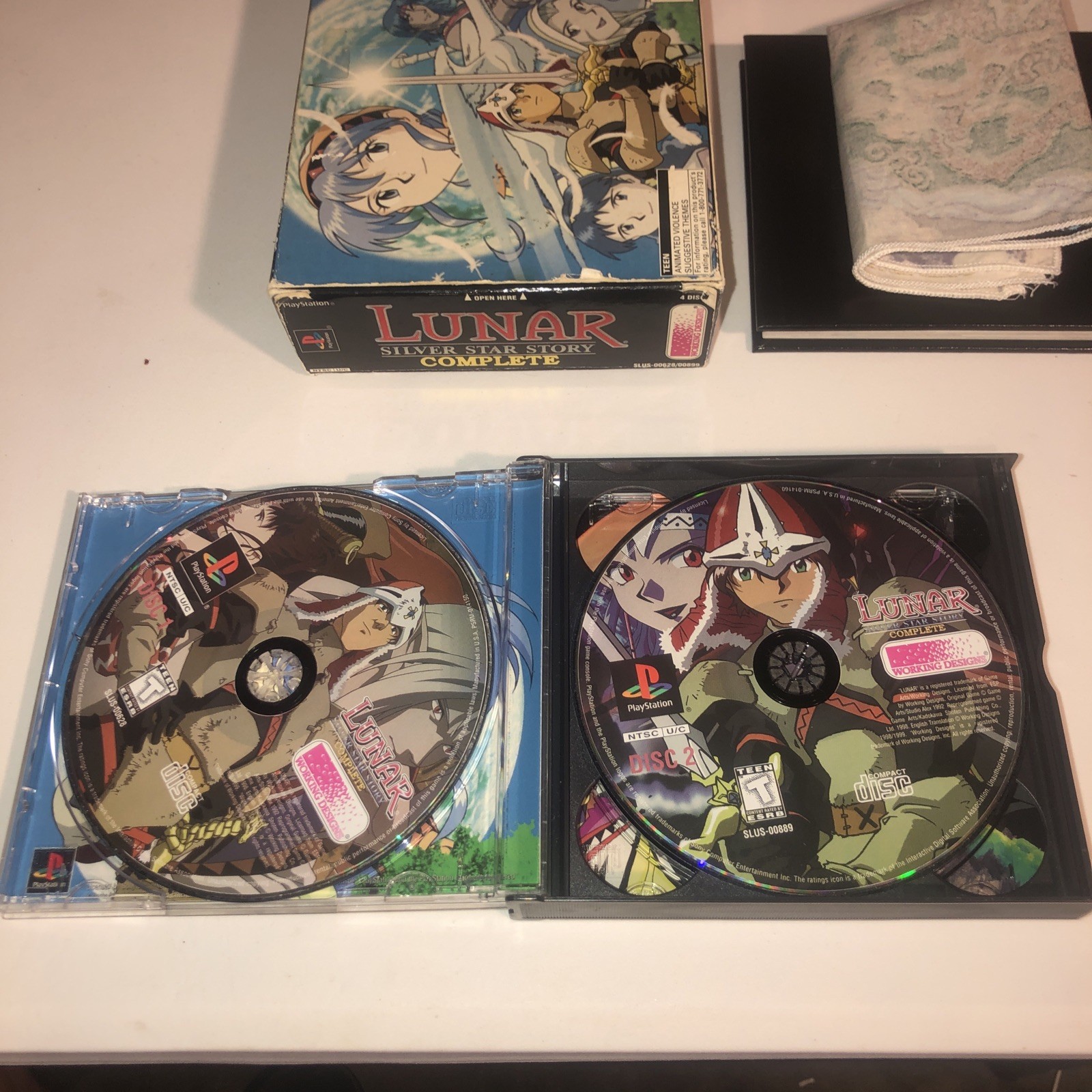 Lunar Silver Star Story Complete Box Set – PS1 4 Discs + Map