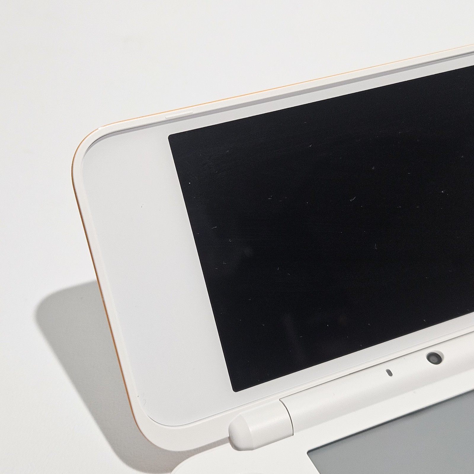 Nintendo 2DS XL Console System White/Orange Clean Tested With Charger