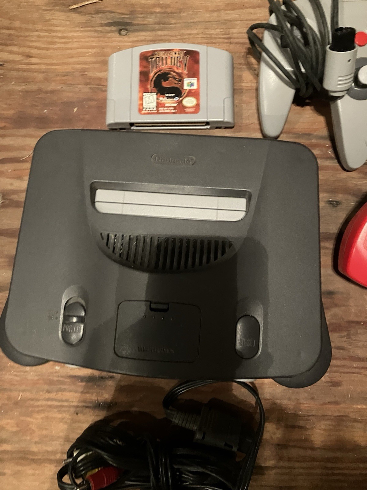 Nintendo 64 Black Console Mortal Kombat Trilogy Game 2 Controllers Composite RCA