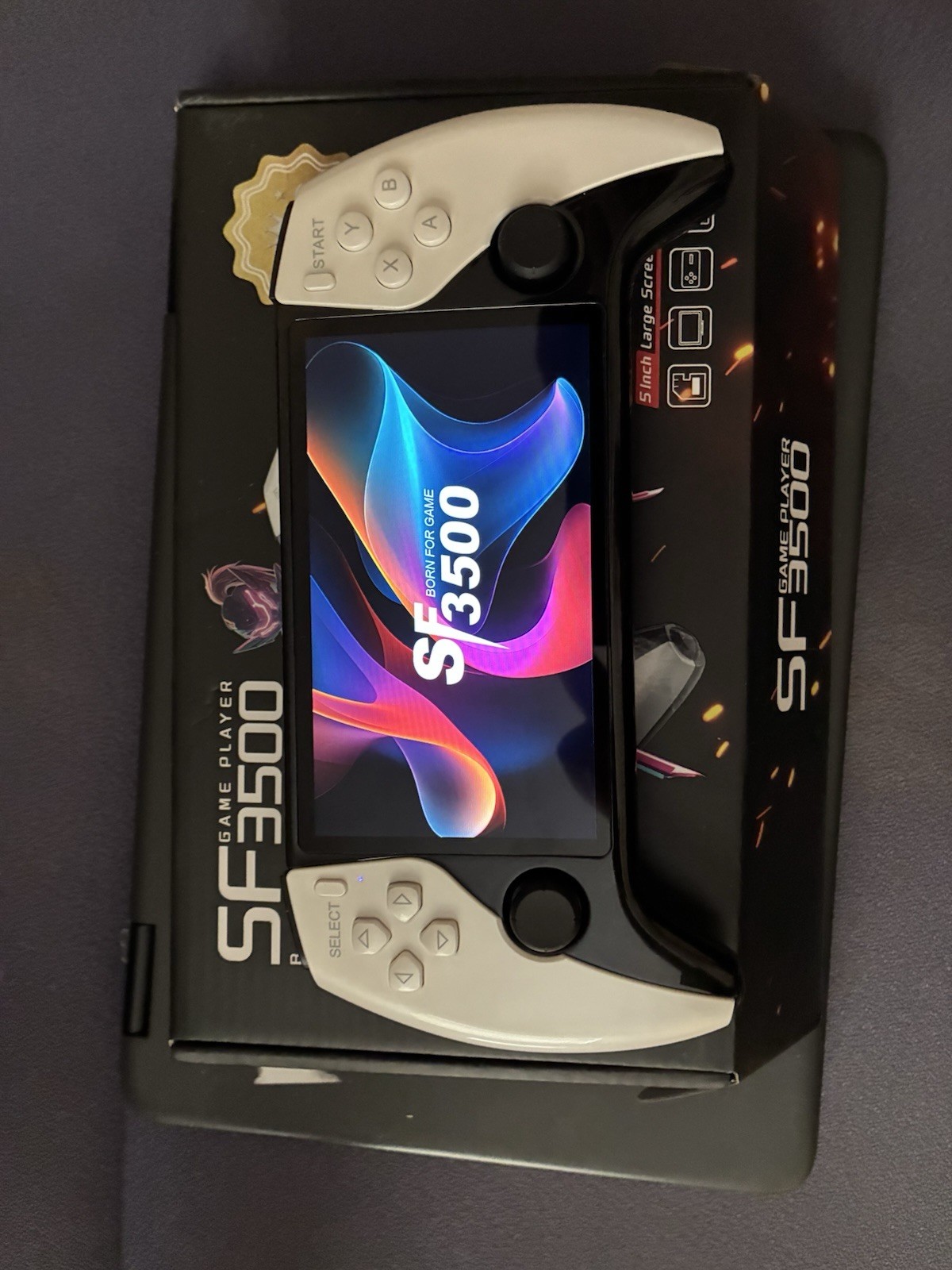SF3500 Handheld Game Console Touchscreen FHD Display Black White