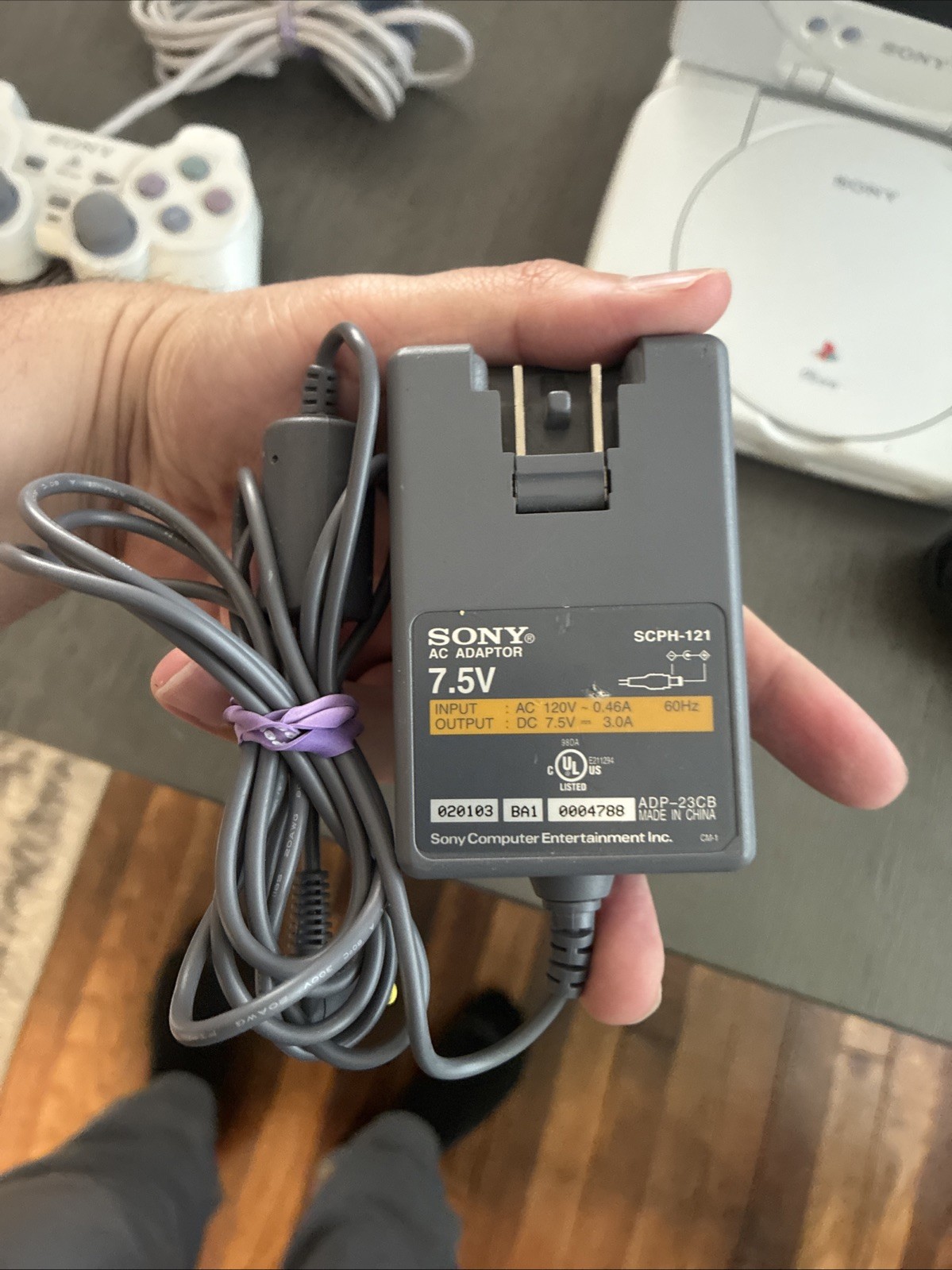Sony PS One Console & LCD Screen SCPH101 Power Cord Controller Power Tested Only