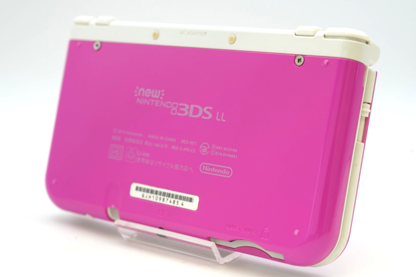 [Region Free] New Nintendo 3DS XL LL Console Pink White [RANK A] English ok #001