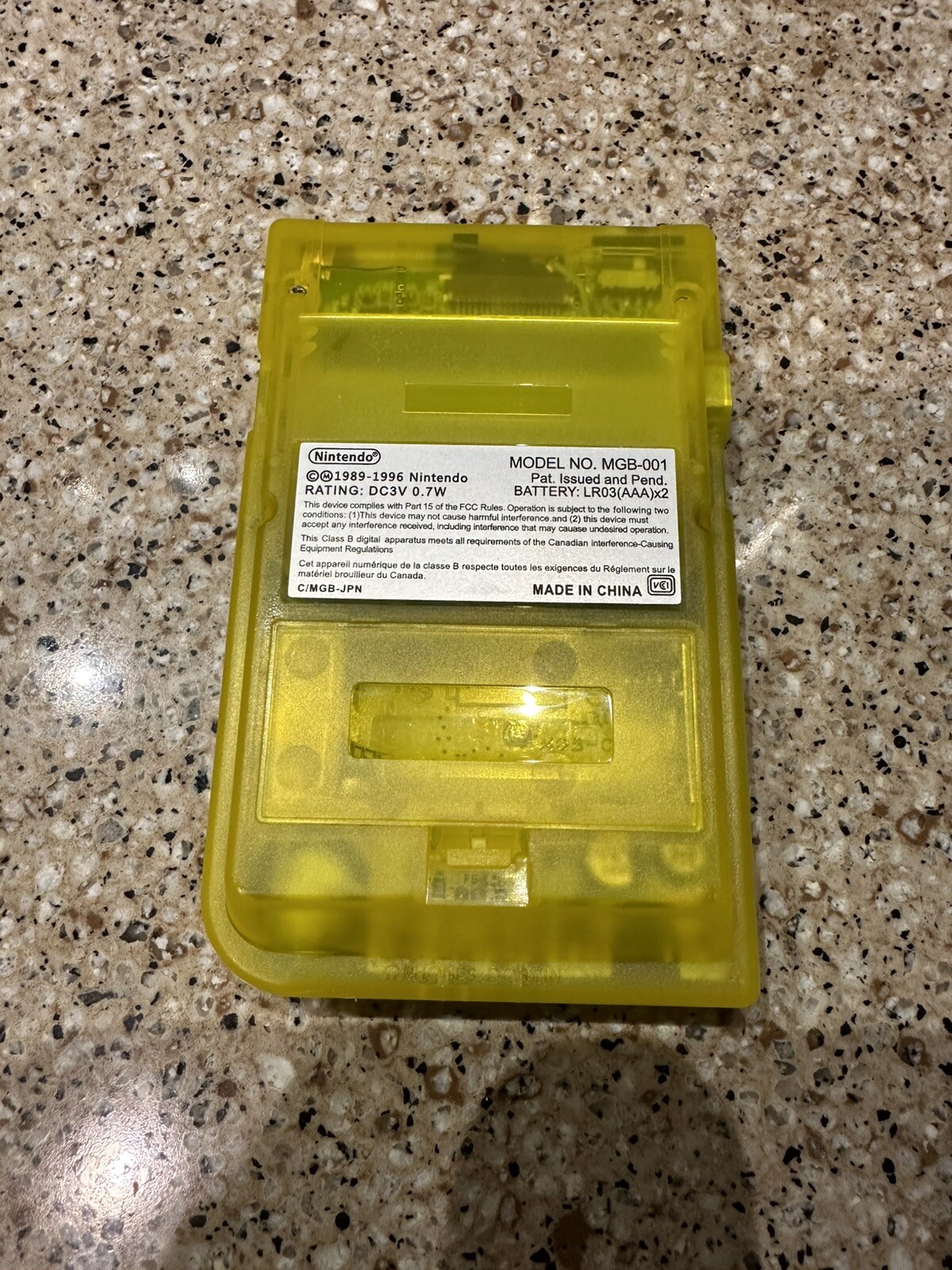 Game Boy Pocket w Backlight Backlit FunnyPlaying Q5 IPS Mod Clear Yellow ONLY