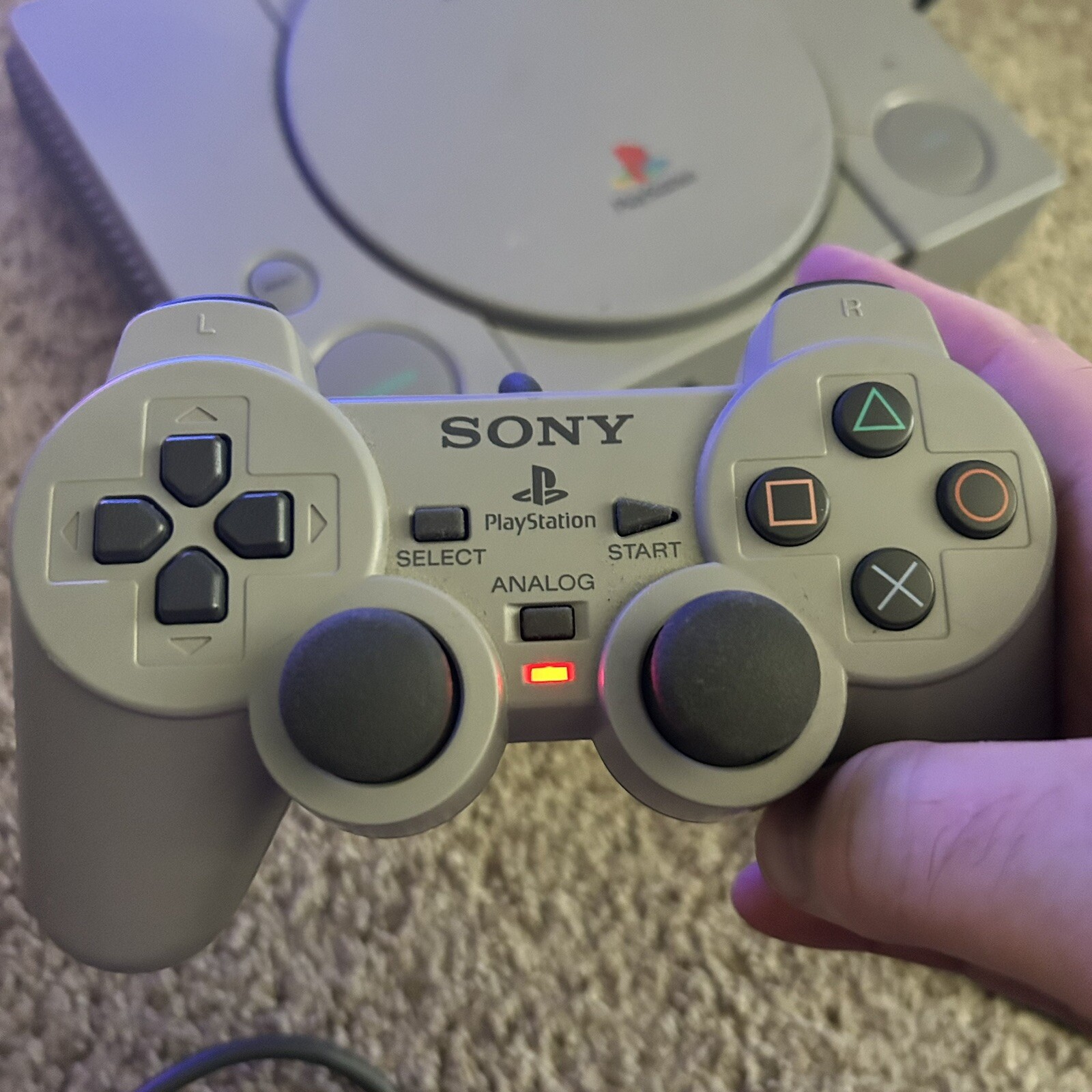 Sony PS1 PlayStation Console 2 Controllers Ready 2 Rumble Golden Tee Golf Tested