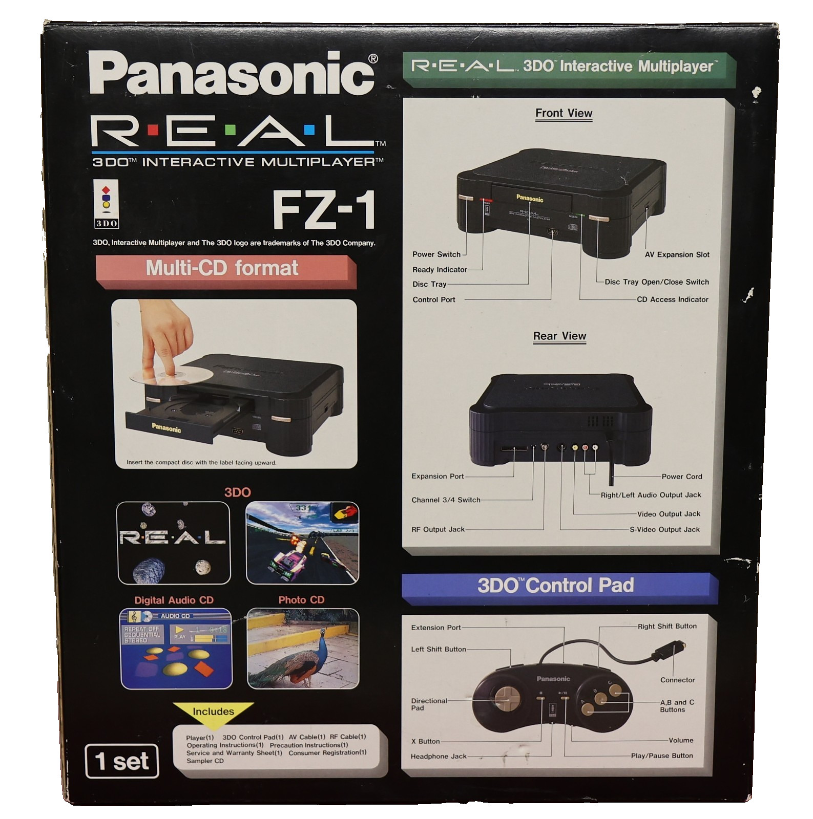 Panasonic FZ-1 REAL 3DO Console – Black 🌟 [Console, Controller, Box] TESTED ✅