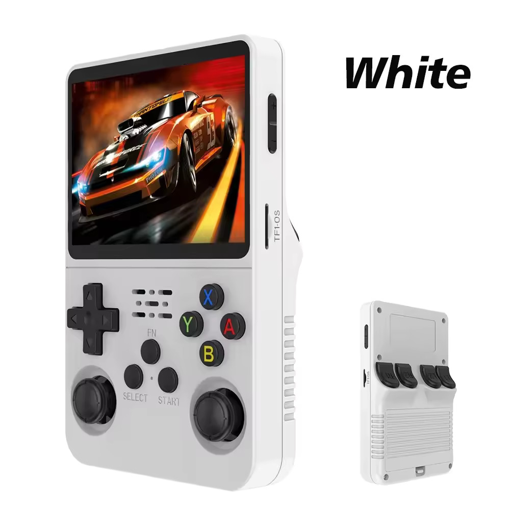 RK3326 Quad Core Handheld Game Console 128G With Built-in 15000+ Games, White