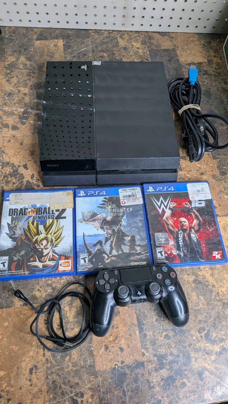 PS4 Console Bundle PlayStation 4 500GB – OEM Controller 3 GAMES – TESTED
