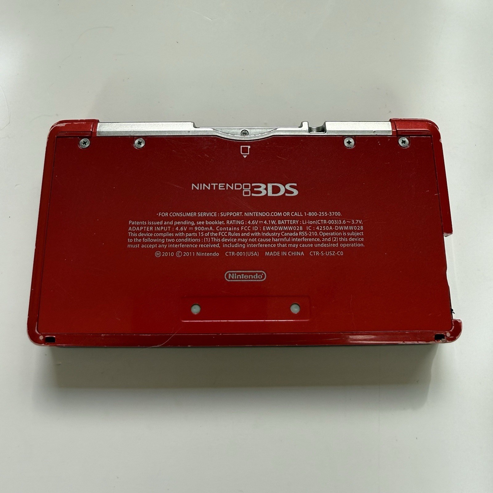 Nintendo 3DS Handheld System Flame Red Tested USA *READ DESCRIPTION