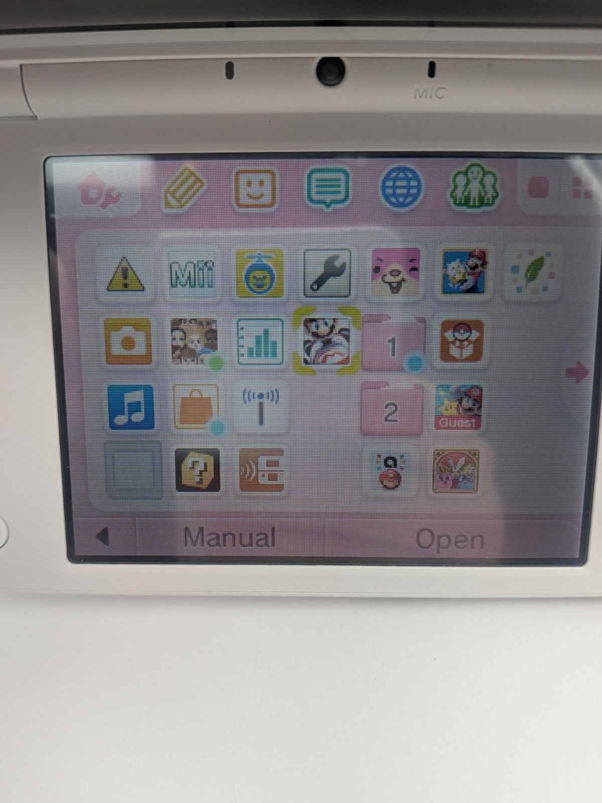 Nintendo 2DS XL Handheld Game Console JAN-001 White Orange Mario Kart Installed