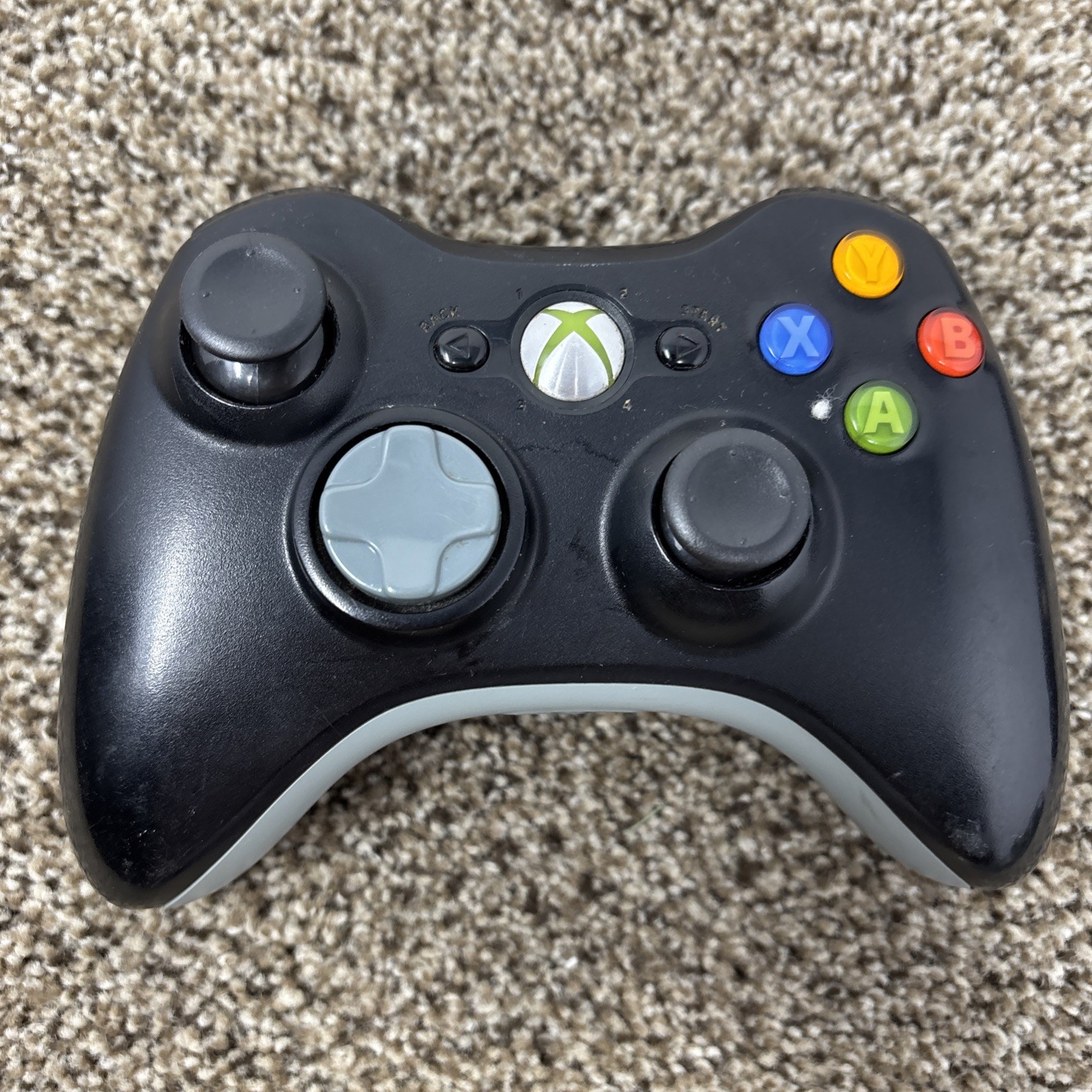 Microsoft Xbox 360 S Black 4GB Console Bundle Lot With Oem Controller Tested