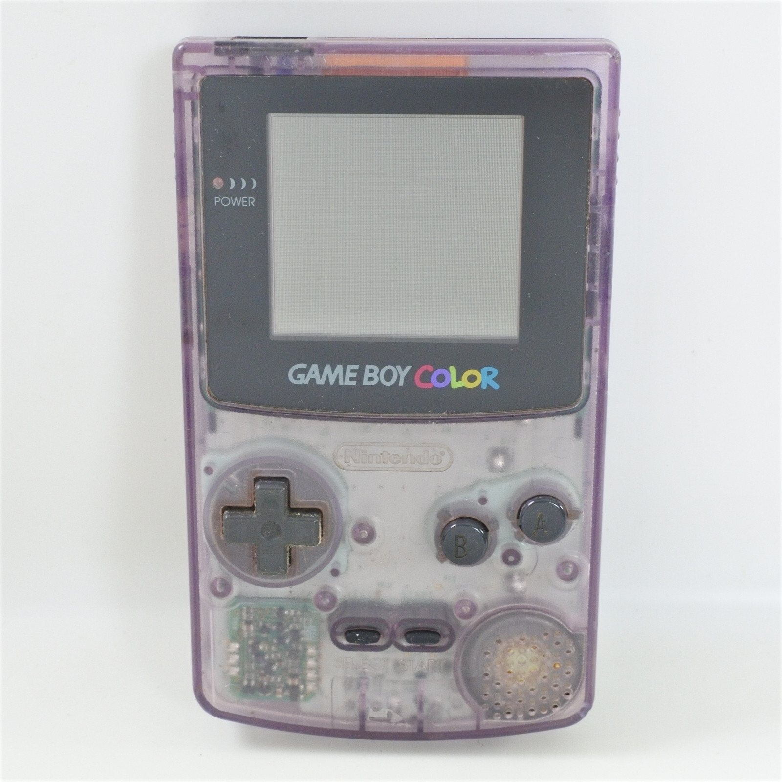 JUNK Gameboy Color Console Clear Purple CGB-001 Not working Nintendo 0489 gb