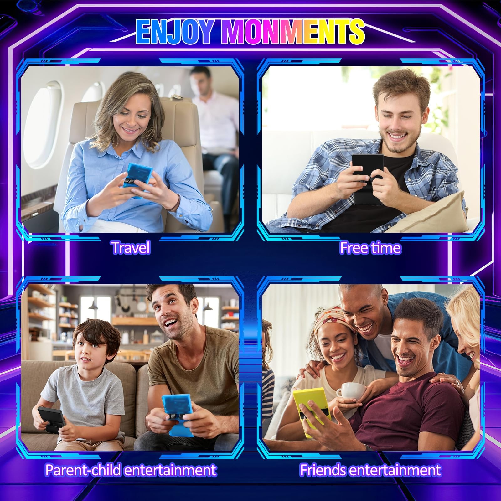 DC40V Retro Handheld Game Console – 4.0 Inch Retro Gaming Console with Preloa…
