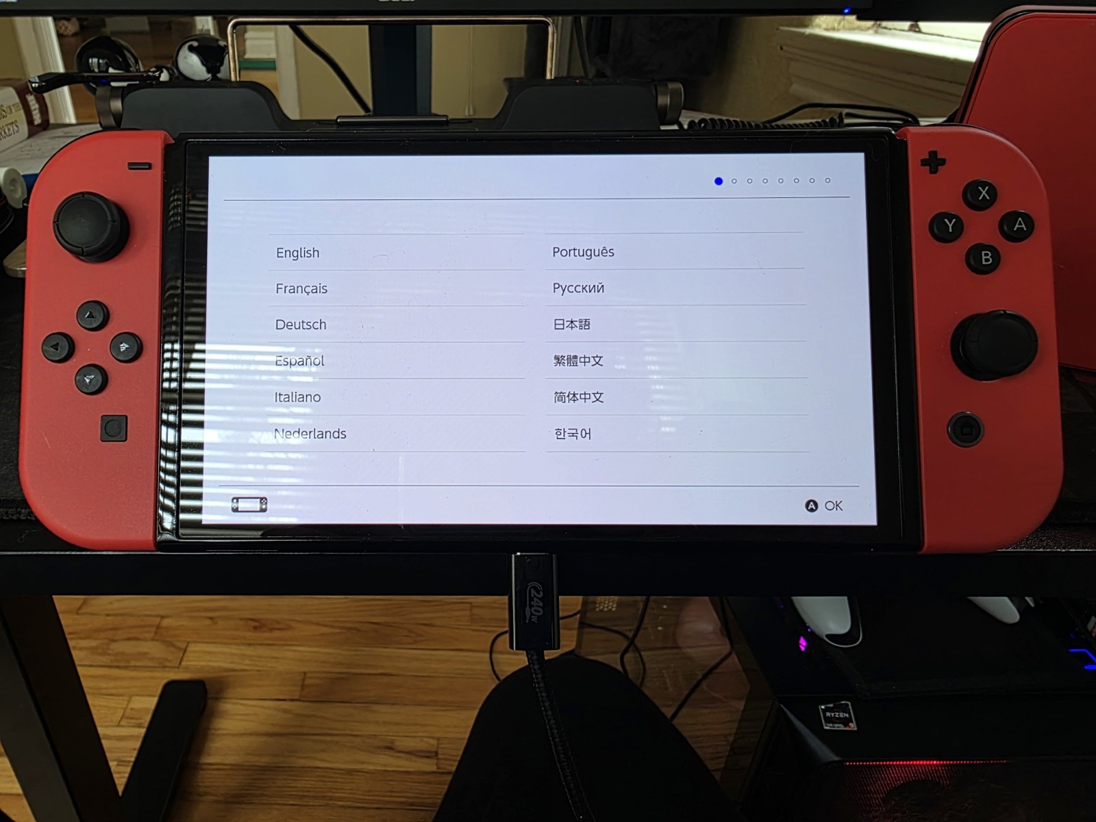 Nintendo Switch (OLED Model) Mario Red Edition | Dock + Case | Region Free