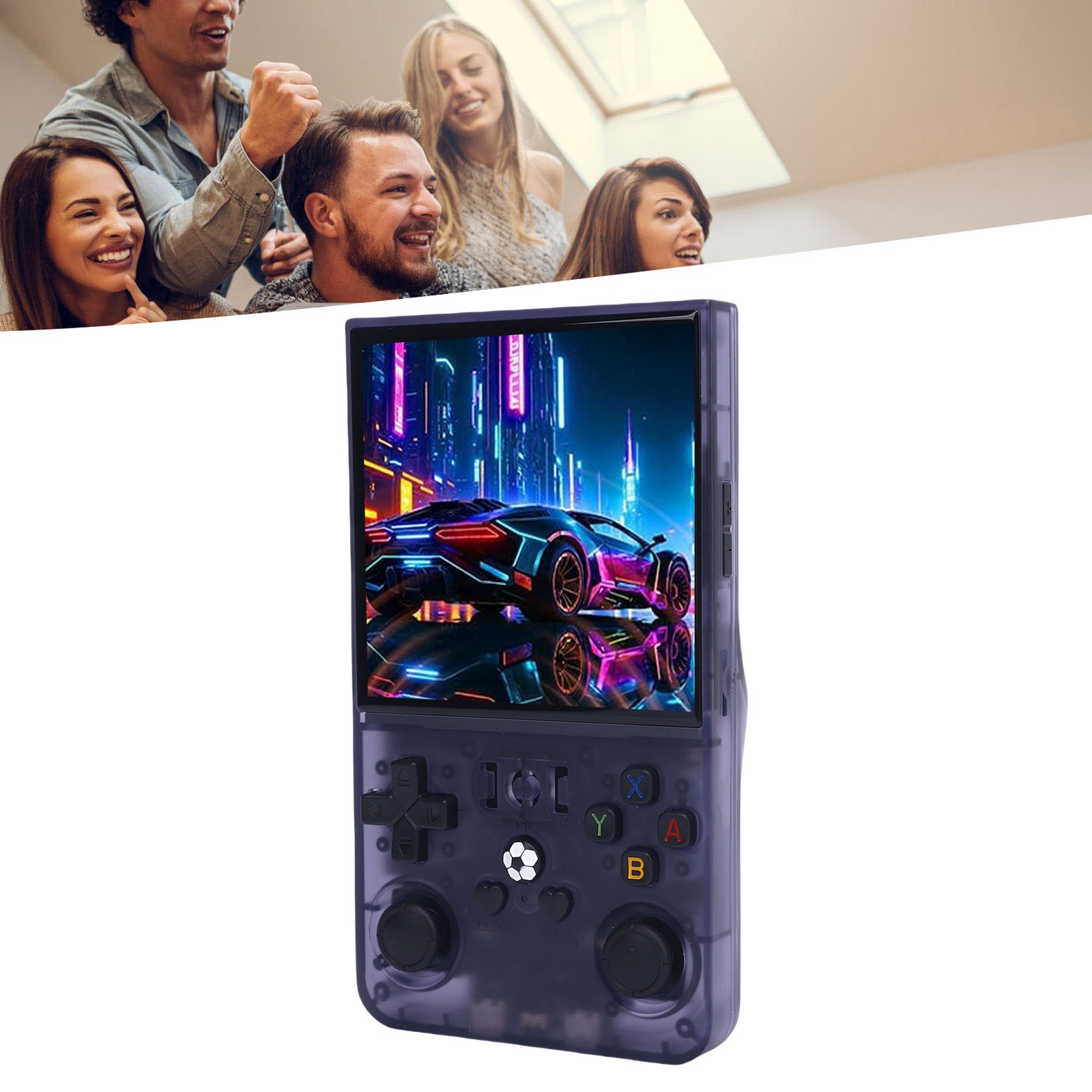 Portable Handheld Video Game Console Translucent Grey 4 Inch Screen 4000mAh