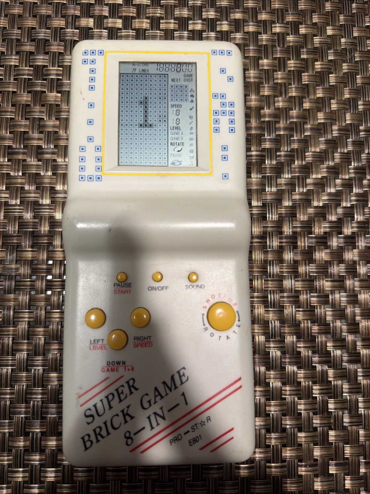 TESTED Brick Game E-801 Vintage 90’s Handheld Gaming Console retro 8 in 1 super