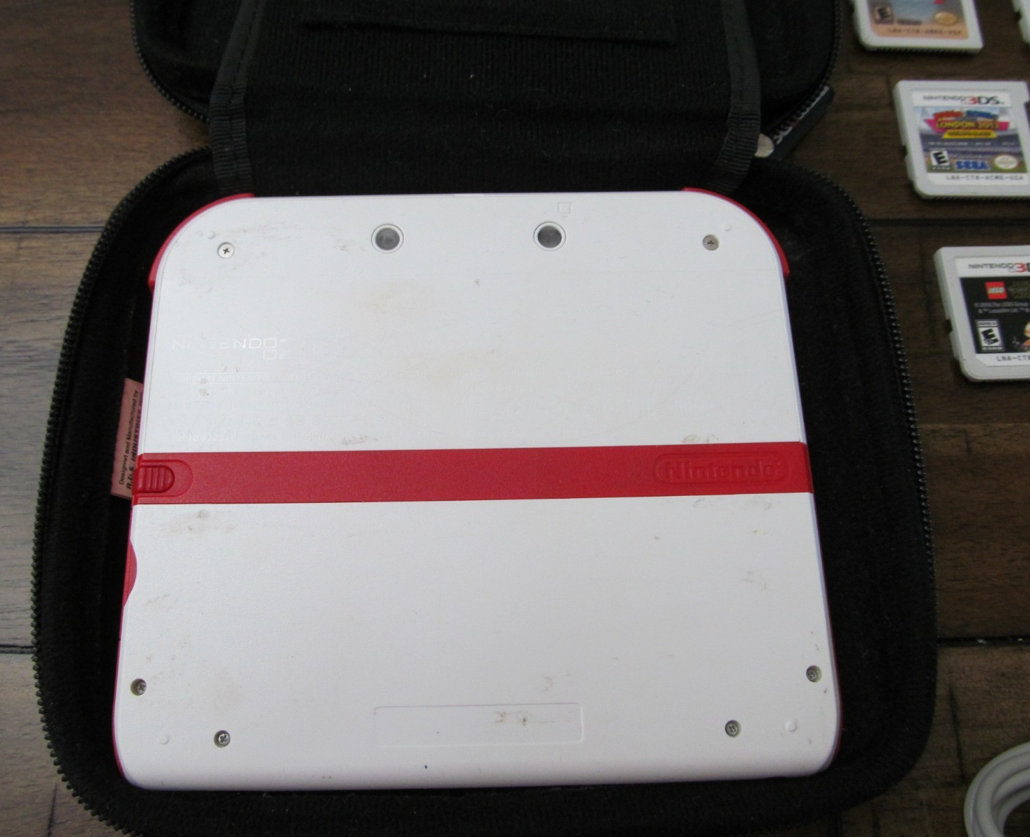 Nintendo 2DS Handheld Game Console Bundle Red White