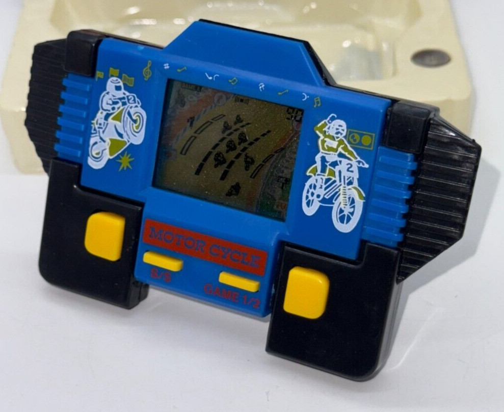 MOTORCYCLE – LCD Game & Watch Portable Console – 1990’s – DEADSTOCK – BOXED
