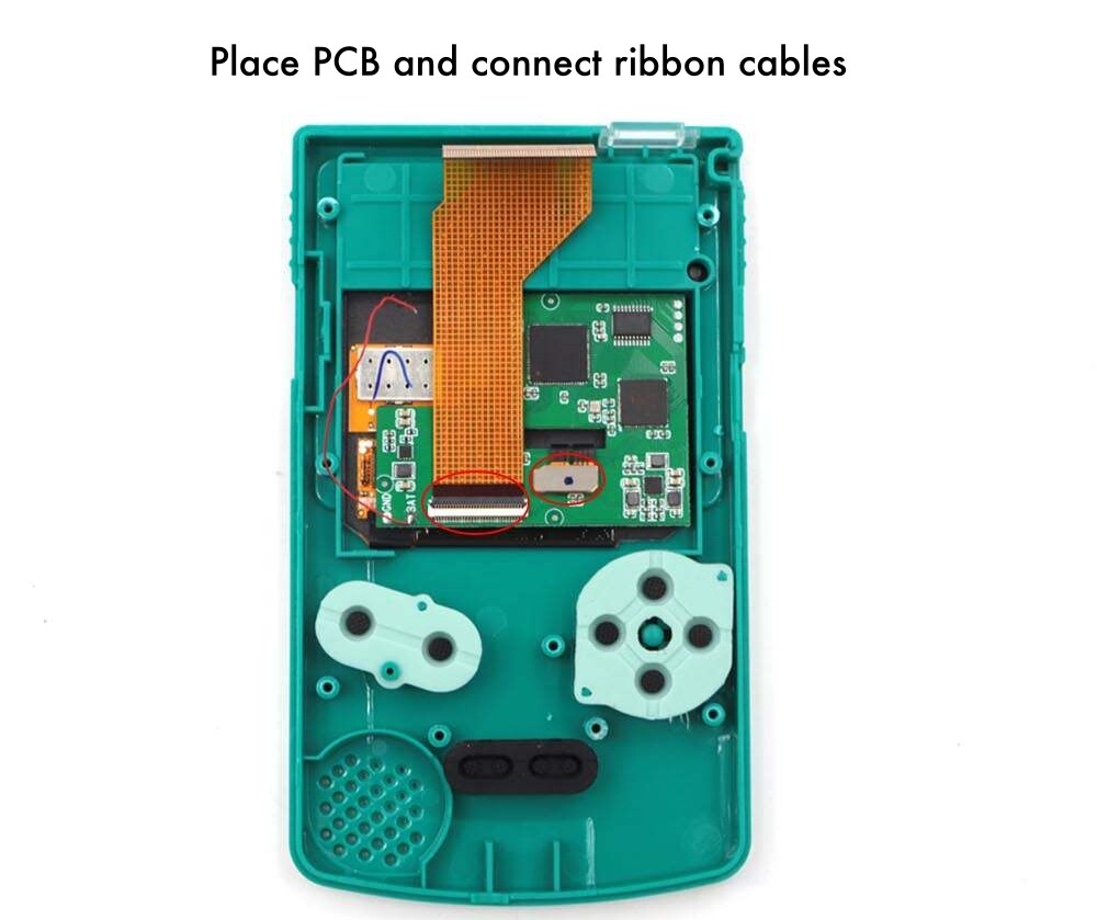Game Boy Color AMOLED OLED Touch Screen Upgrade Kit + Trimmed Shell Gameboy GBC