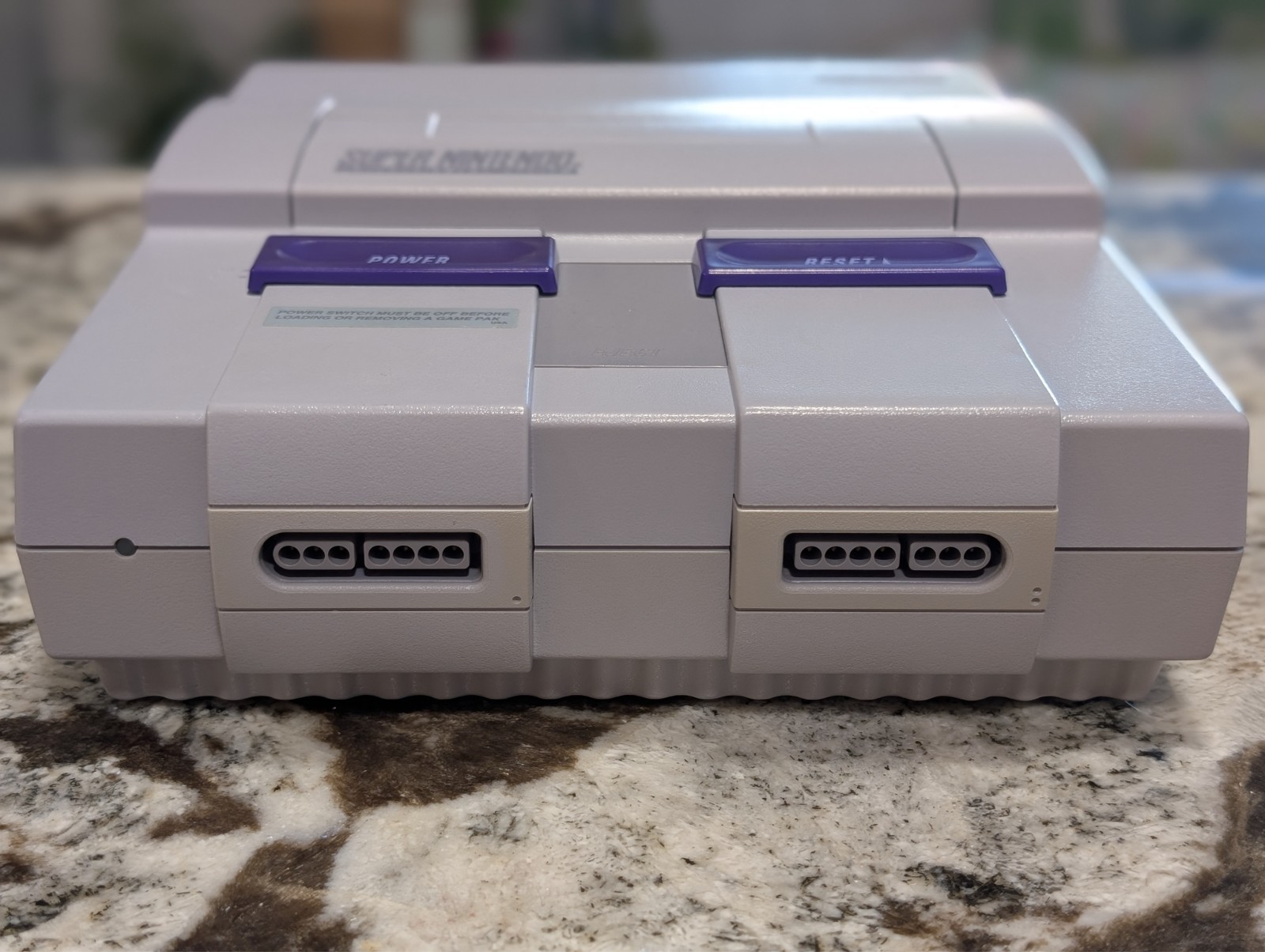 Super Nintendo SNES 1CHIP-01 Console, SMW Game, Controller, OEM AC/AV Bundle