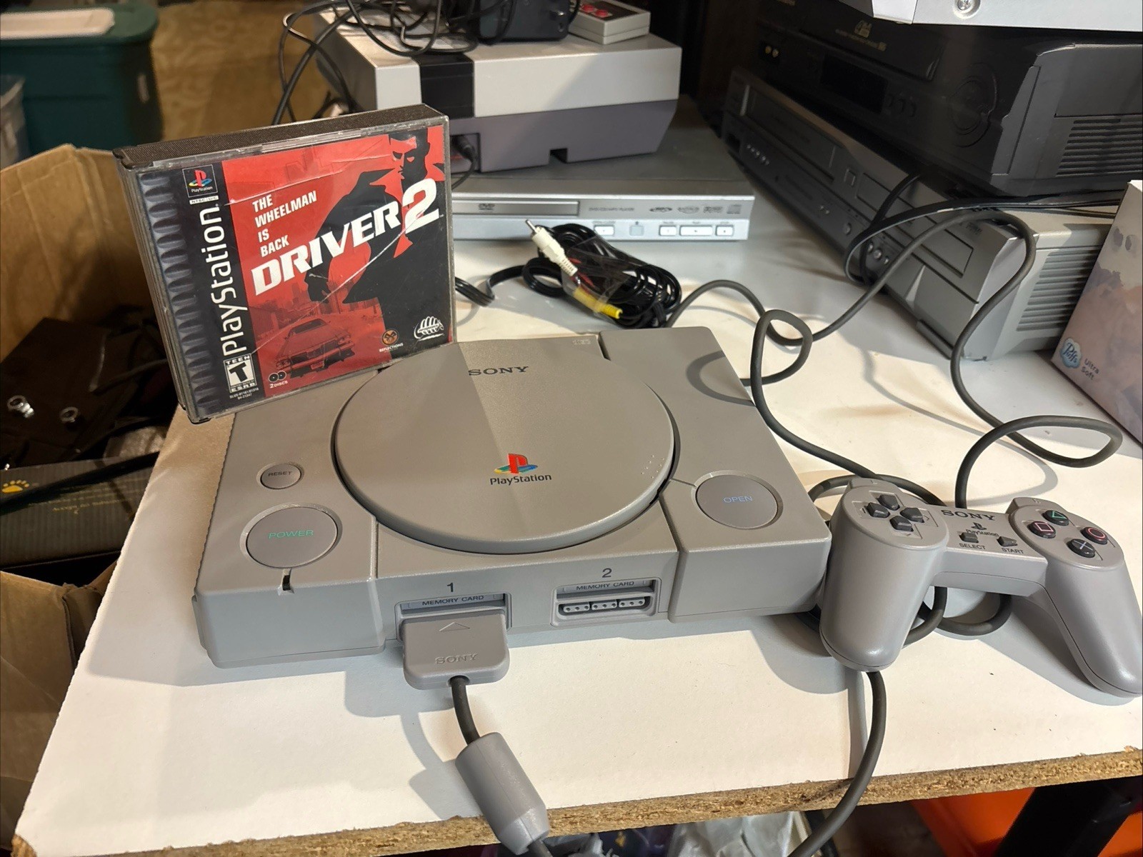 Sony PlayStation 1 PS1 System Tested Working Very Clean SCPH-5501 1 Game Bundle