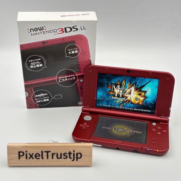 New Nintendo 3DS LL RED-001 Metallic Red Console Boxed Handheld Excellent 924
