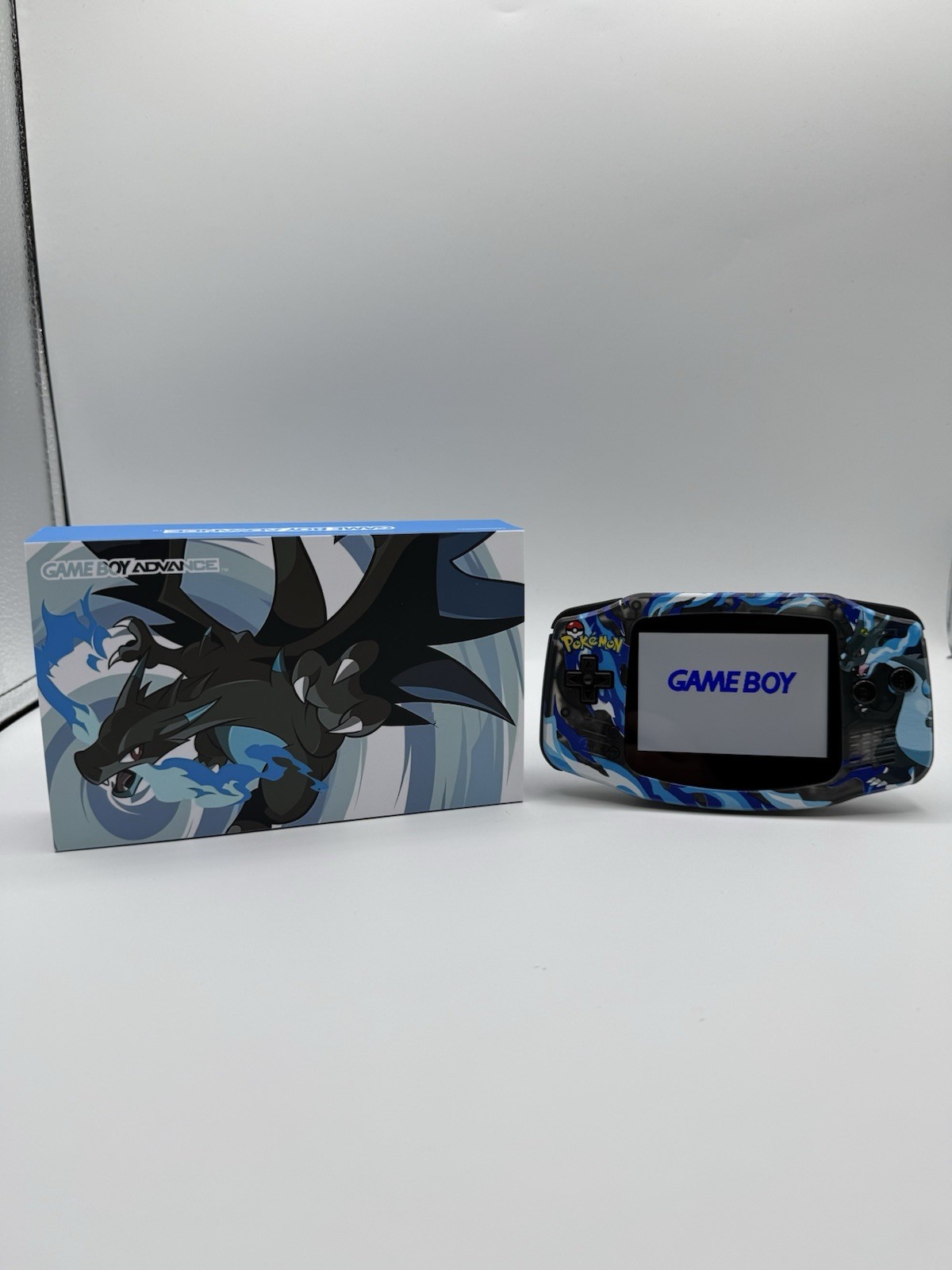 Mega Charizard Pokemon Gameboy Advance W/ iPS Backlit LCD MOD Console Nintendo