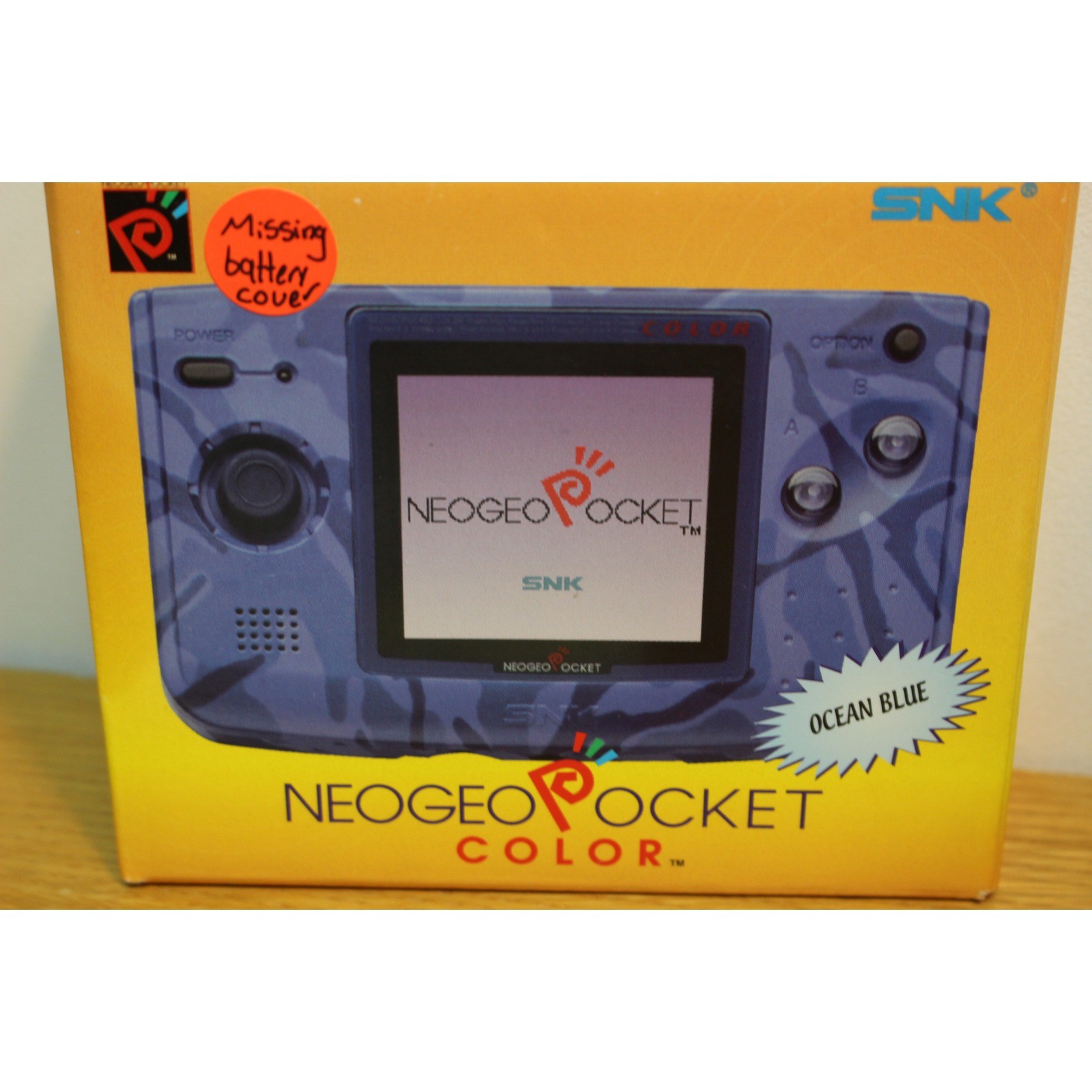 Neo Geo Pocket Color Ocean Blue Console Boxed SNK NGPC No Battery Cover