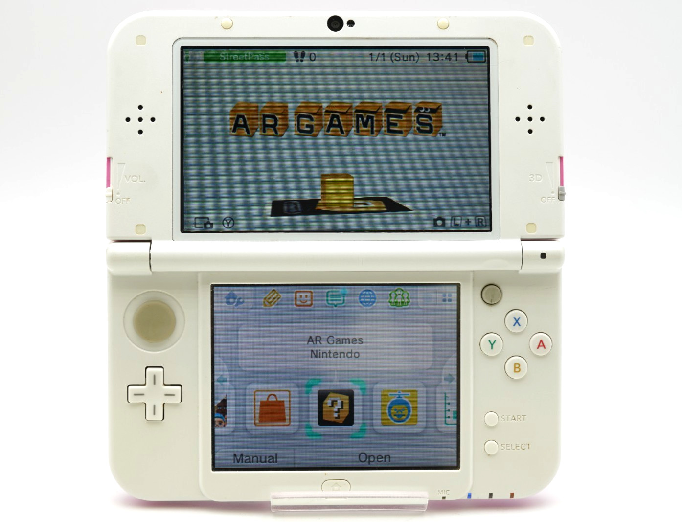 [Region Free] New Nintendo 3DS XL LL Console Pink White [RANK A] English ok #001