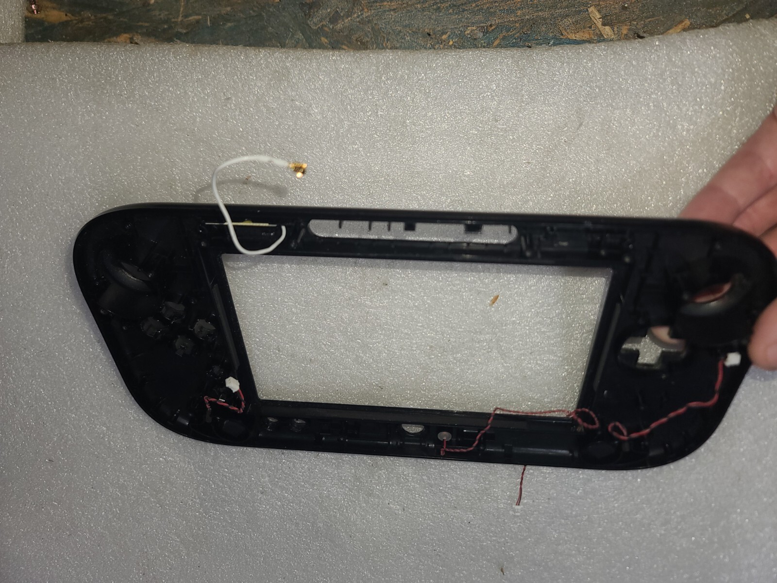 Nintendo Wii U Black Gamepad EMPTY Front Cover ONLY-Just OK Cosmetic-READ ALL