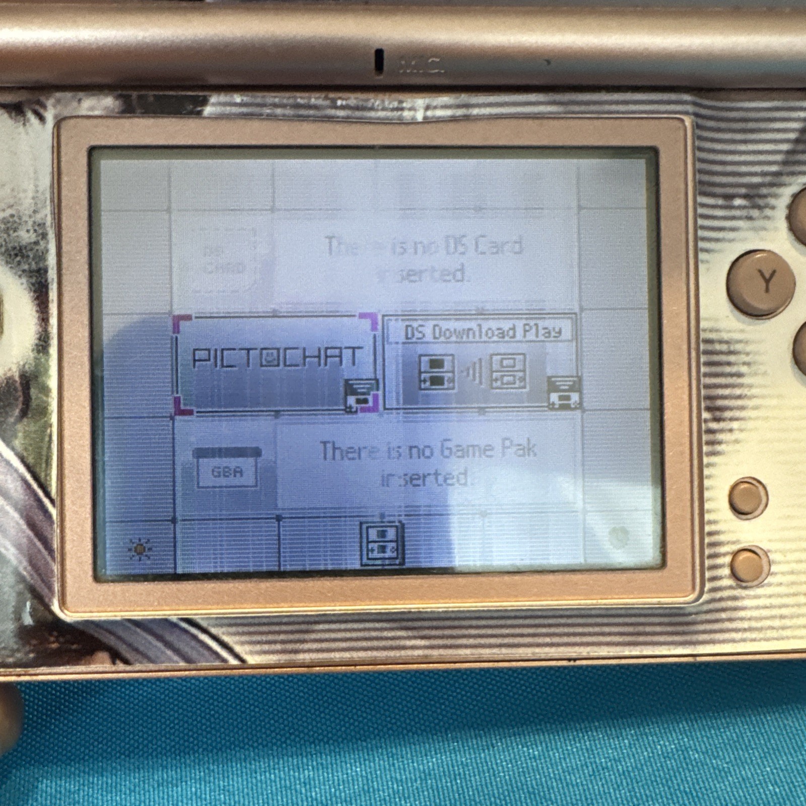 Nintendo DS Lite Handheld Console Metallic Rose USG-001 WORKS Link Zelda Skin