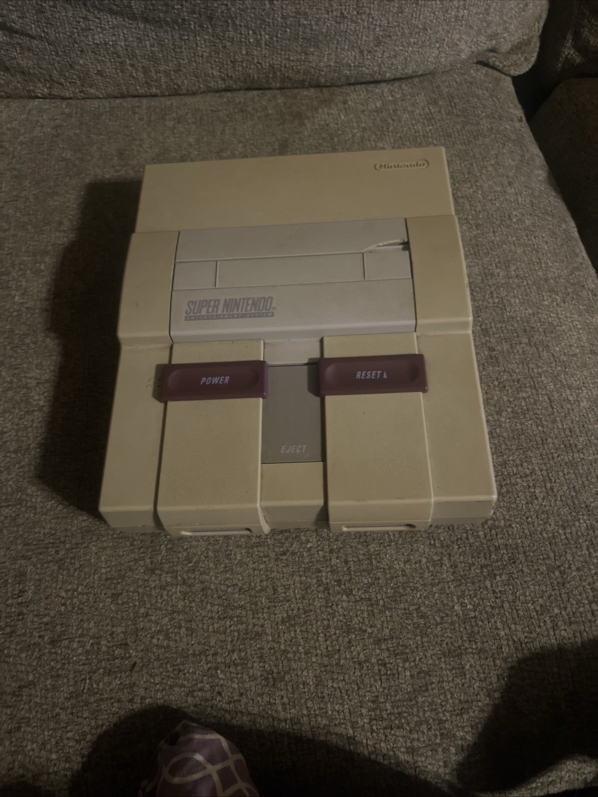 Super Nintendo SNES Console Only SNS-001 Gray Untested