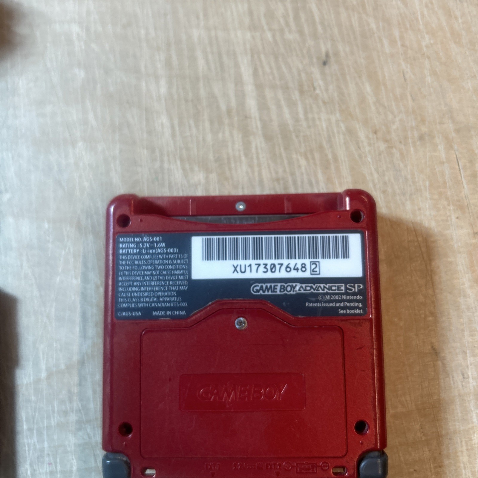 Nintendo Game Boy Advance SP Handheld System – Flame Red And 2 Games