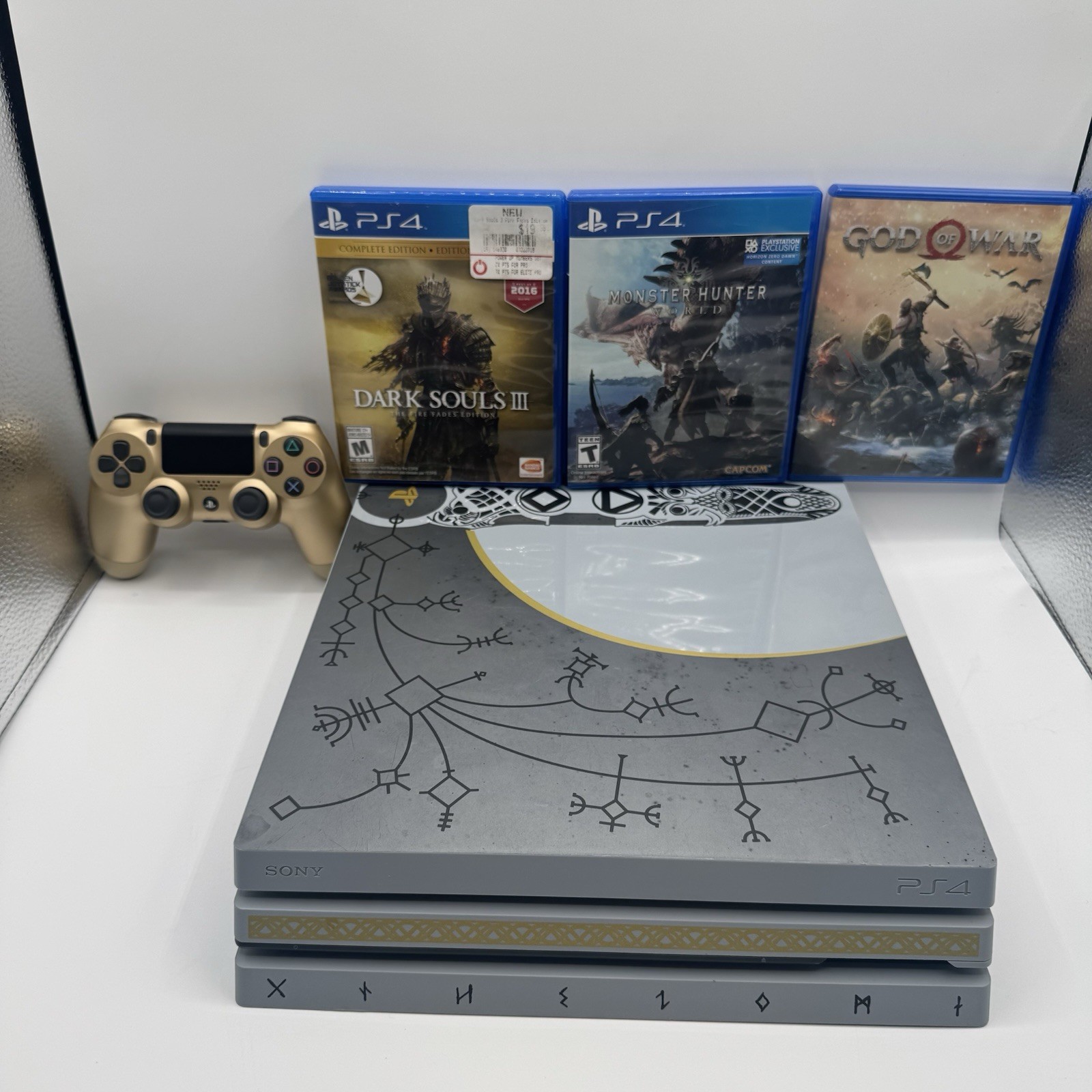 Sony PS4 Pro God of War Limited Edition 1TB Console Bundle, Accessories, Games