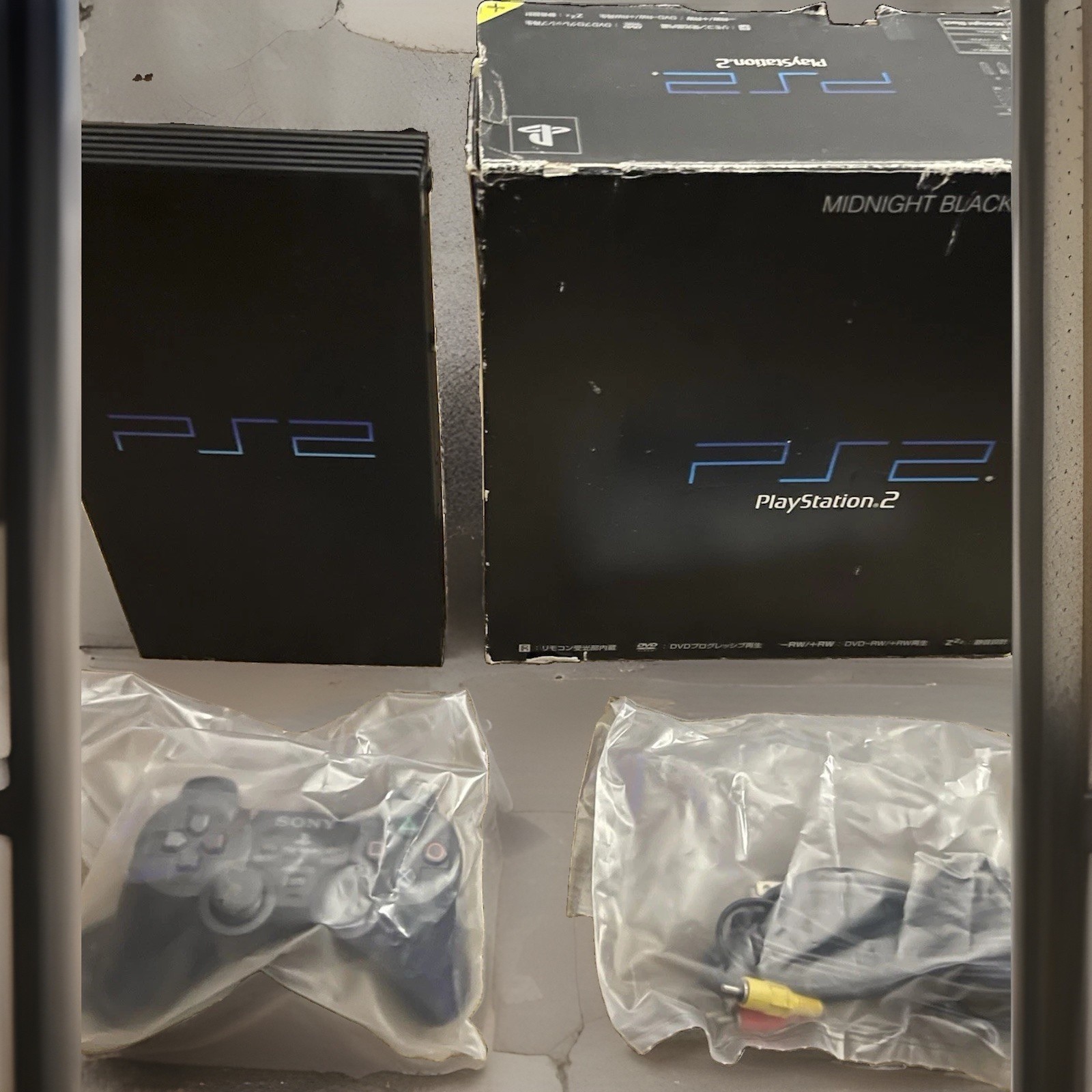Sony PlayStation 2 Midnight Black(Japanese+Rare) Box Included