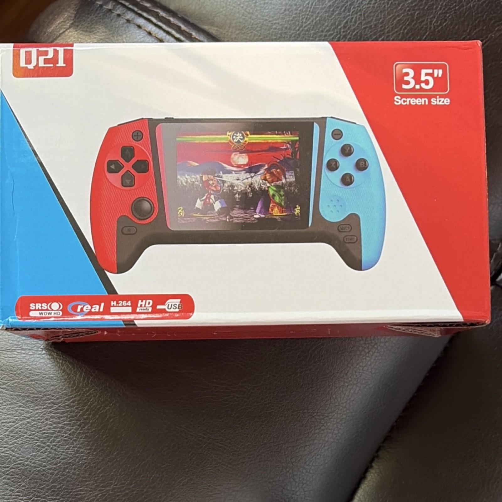 Q21 Handheld Game Console 3.5″ HD Screen H.264 SRS WOW HD Red Blue Black USB