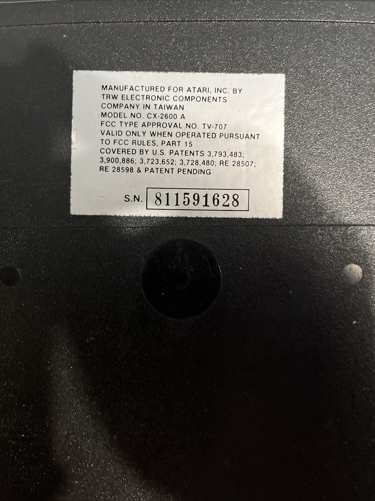 Atari 2600 Video Game Console