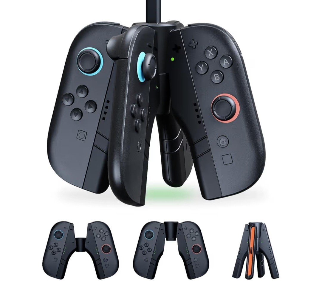 Nintendo Switch 2, 4-In-1 Charging Dock For Joy-pads With LED Indicator.