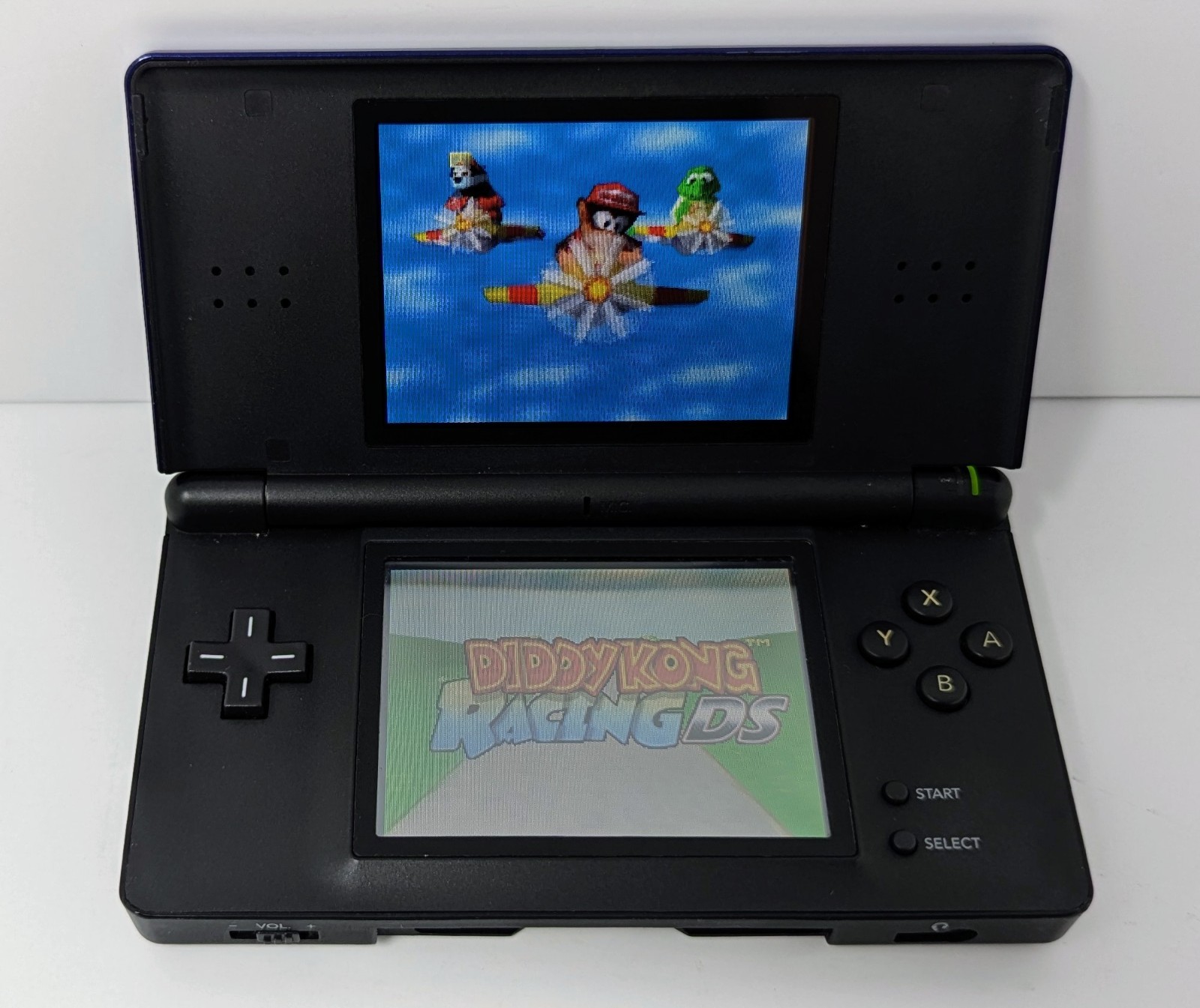 Nintendo DS Lite Cobalt Blue System Bundle w/ Diddy Kong Racing – Broken Hinge