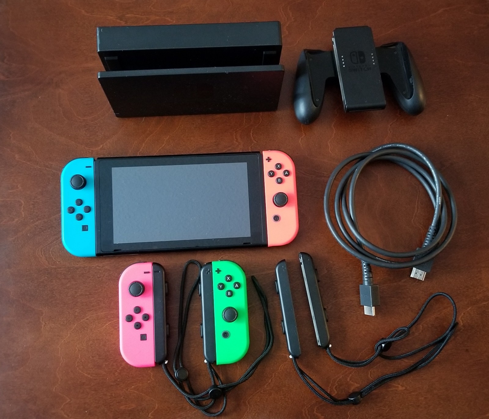 Nintendo Switch BUNDLE HAC-001 Extra JoyCons & STRAPS Works*