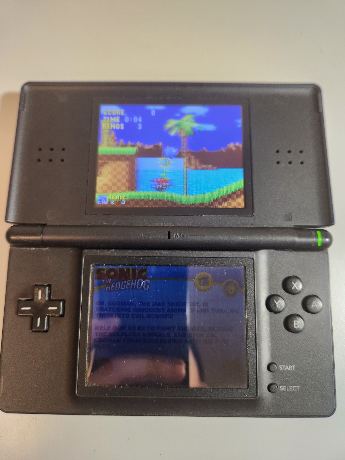 Nintendo DS Lite Black/Blue Handheld System USG-001 *READ* W/ Charger + Case