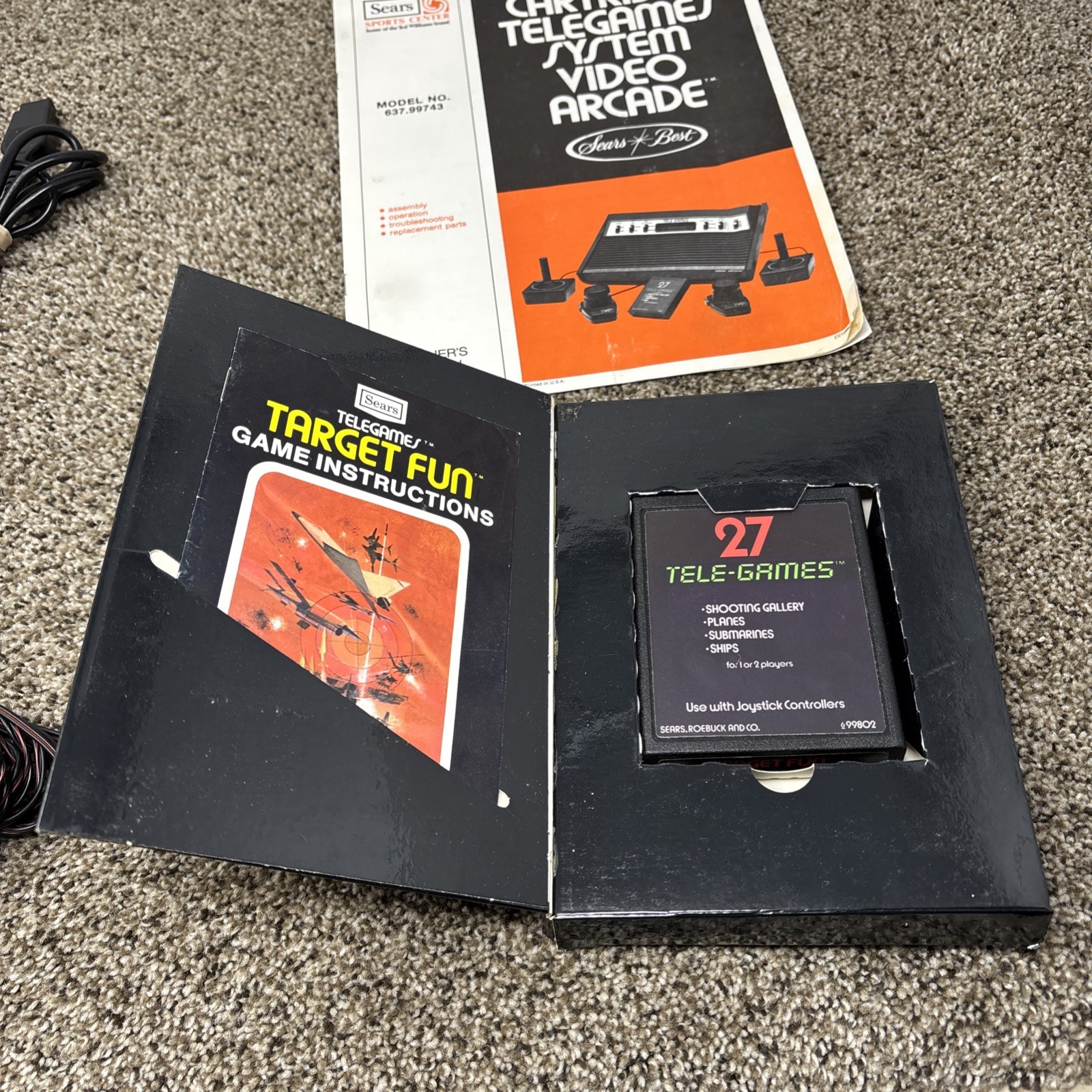 Sears Tele-Games Atari 2600 Heavy Sixer Console With Box TESTED